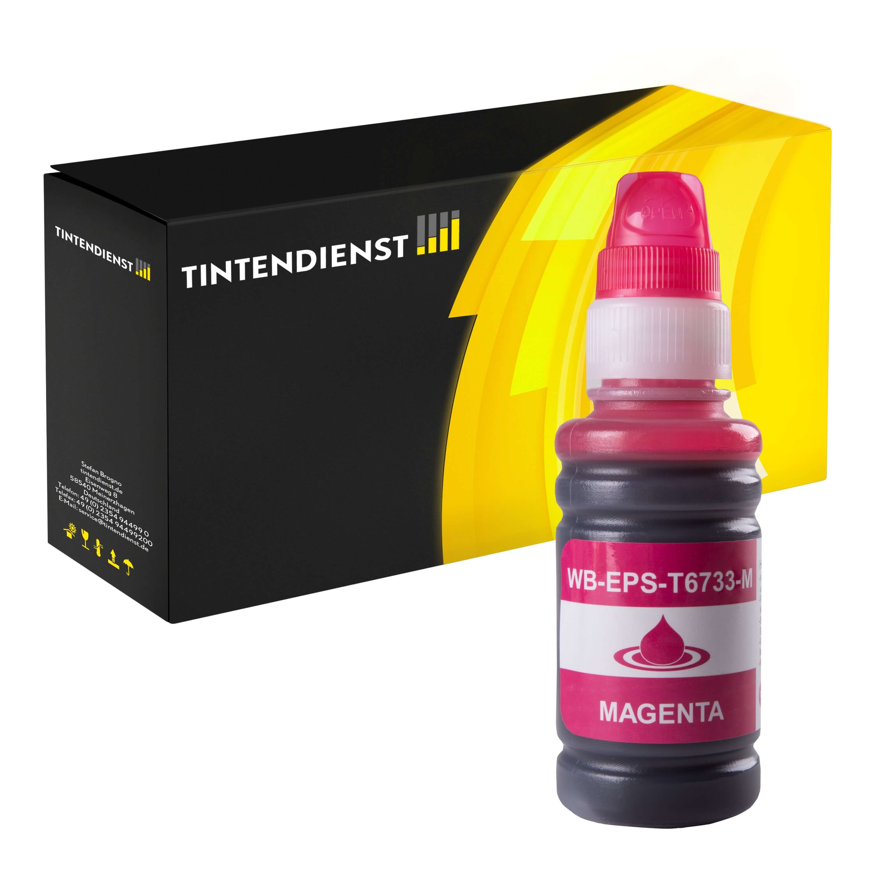 Tintendienst kompatibel für Epson Tintenpatrone C13T67334A / T6733 Magenta