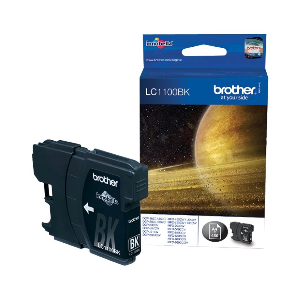 Original Brother Tintenpatrone LC-1100BK Schwarz
