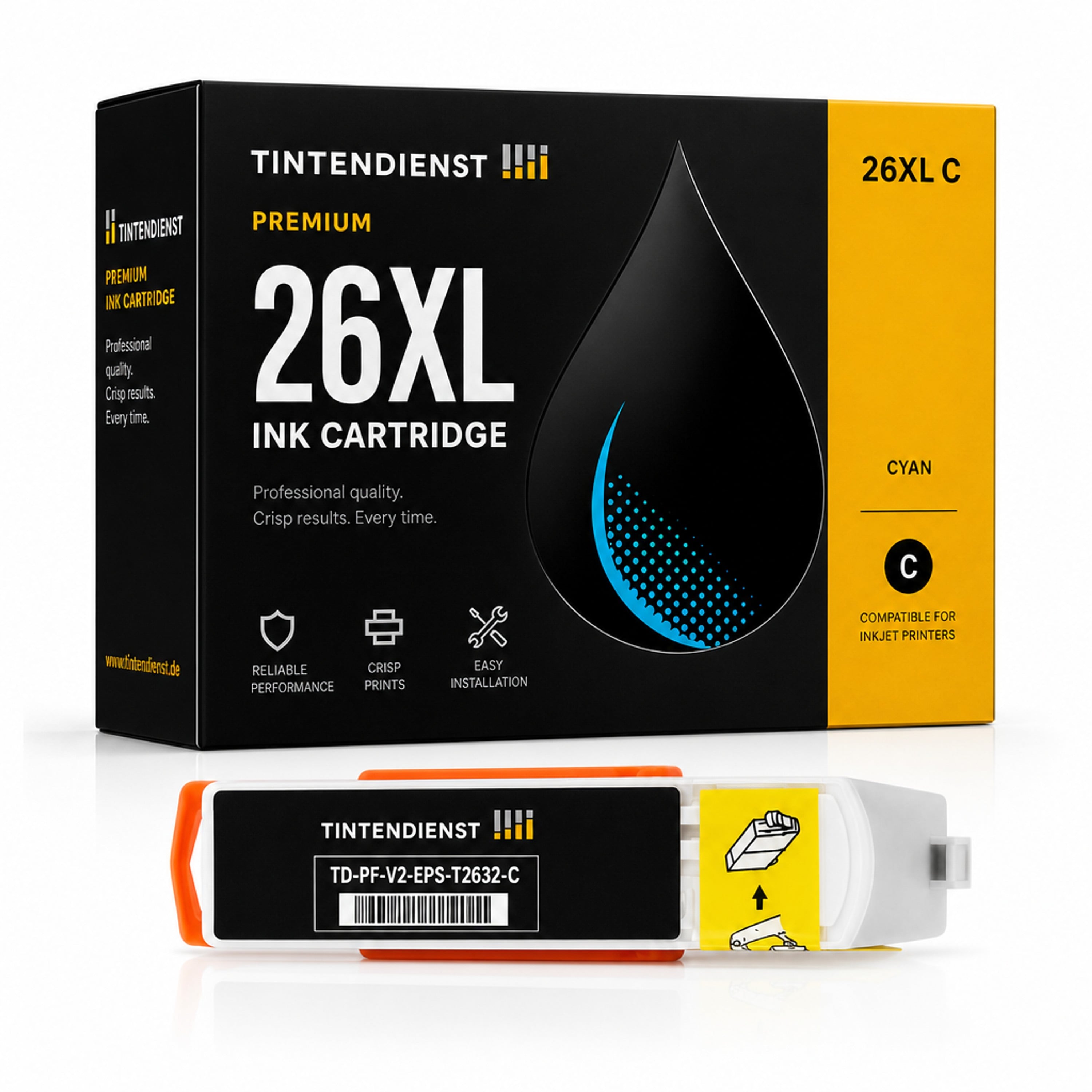 Druckerpatrone kompatibel zu Epson 26XL, cyan