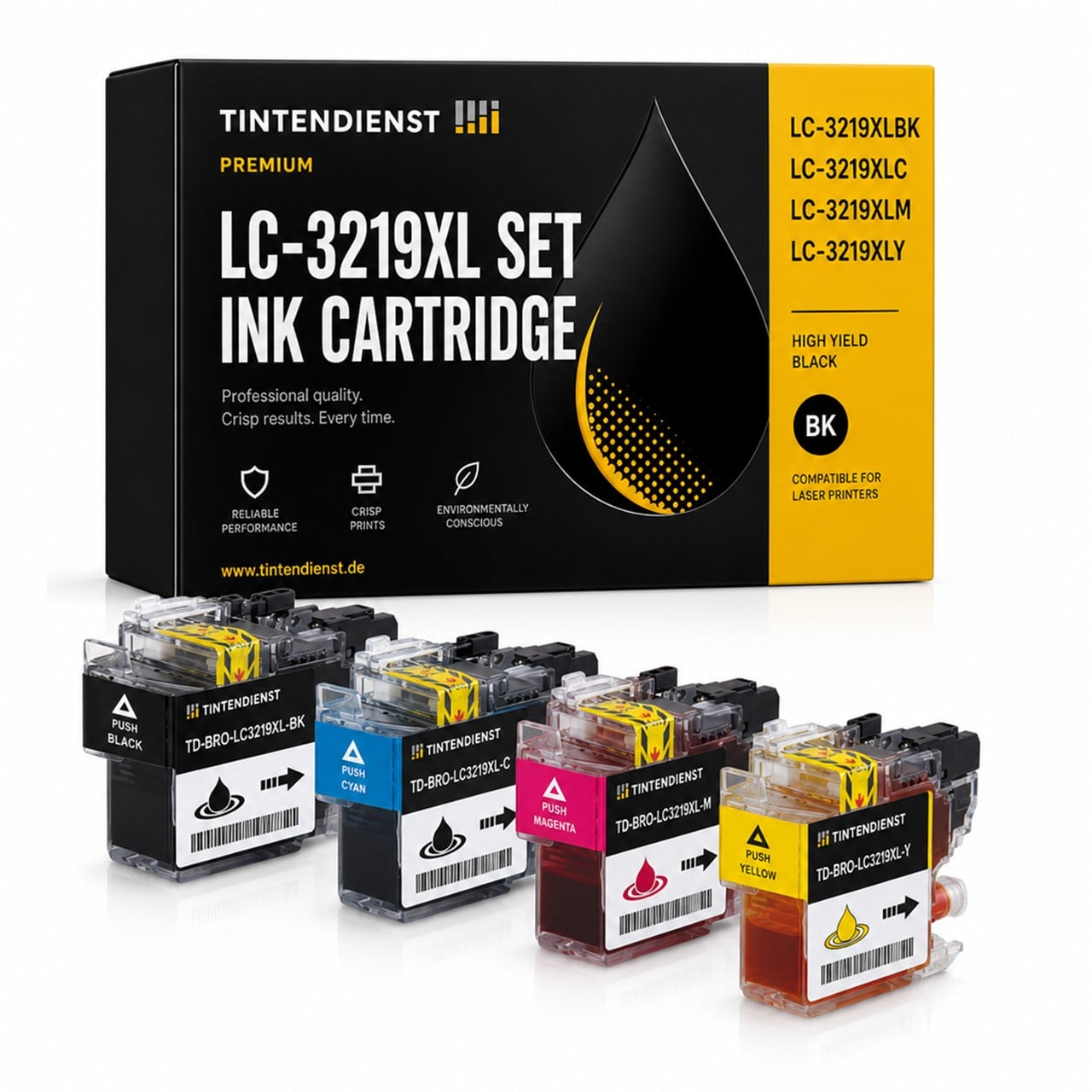 Tintendienst Set 4 Patronen Brother LC3219XL 1xbk 1xcmy