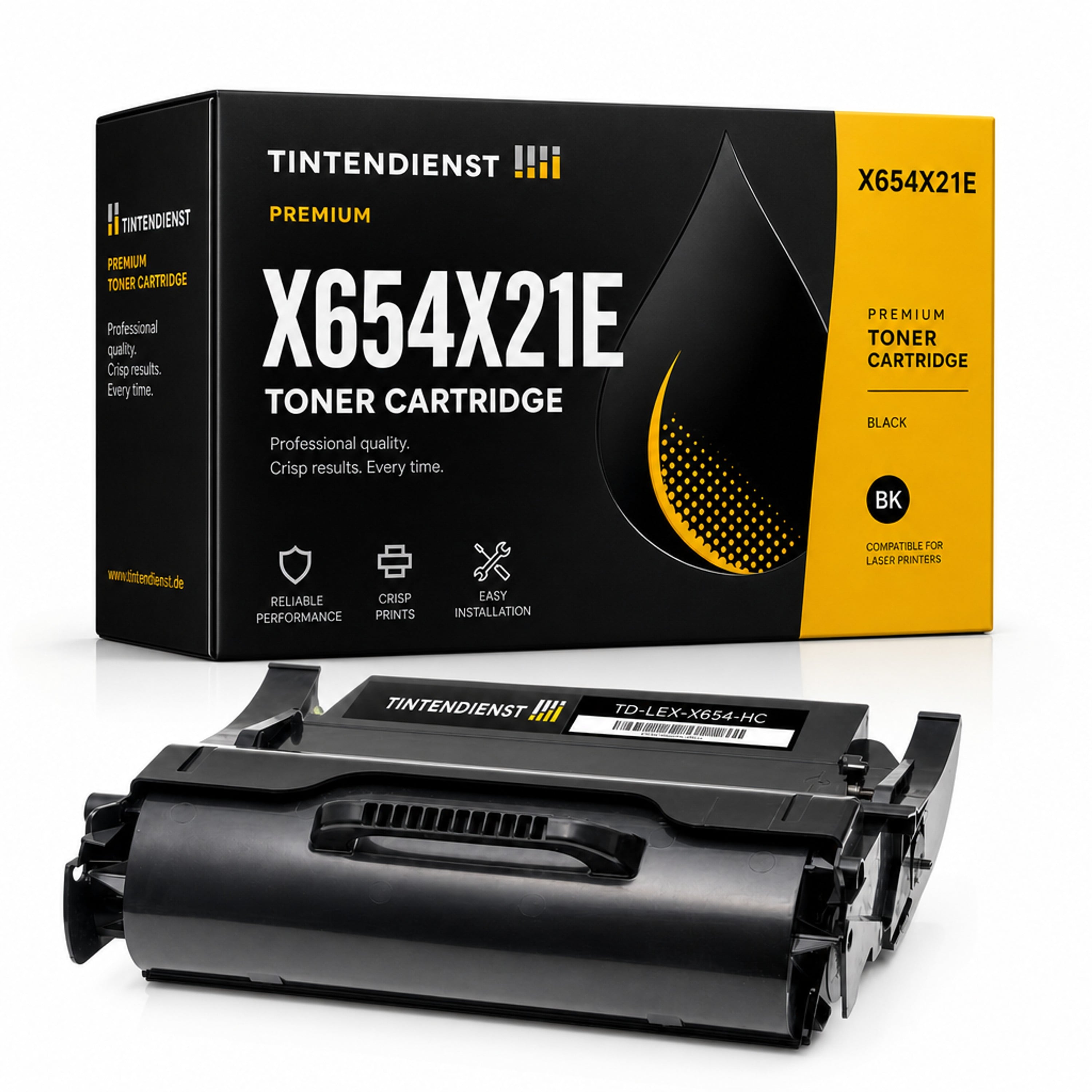 Toner kompatibel zu Lexmark X654X21E, schwarz