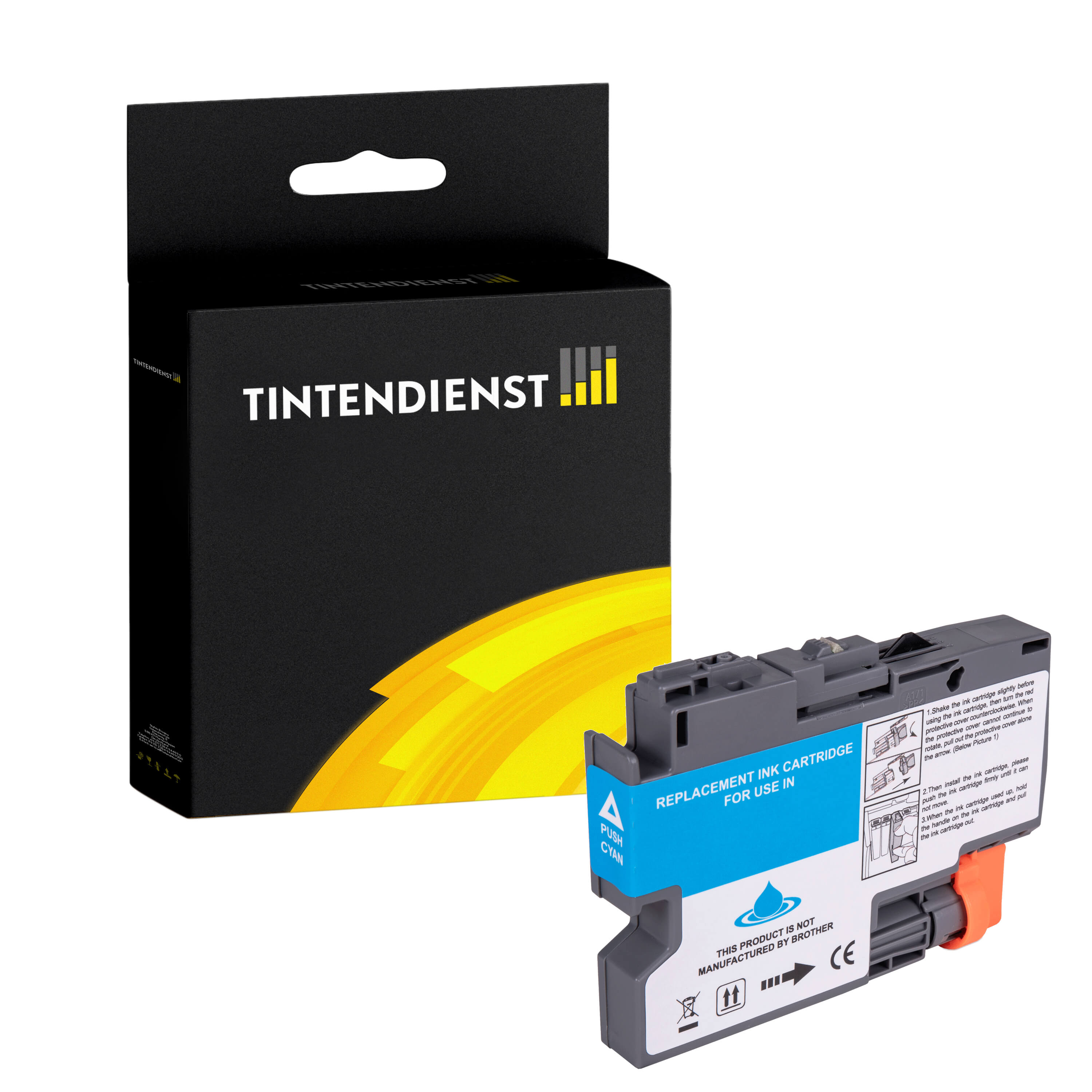 Tintendienst kompatibel für Brother Tintenpatrone LC-427C Cyan [XL Füllmenge]