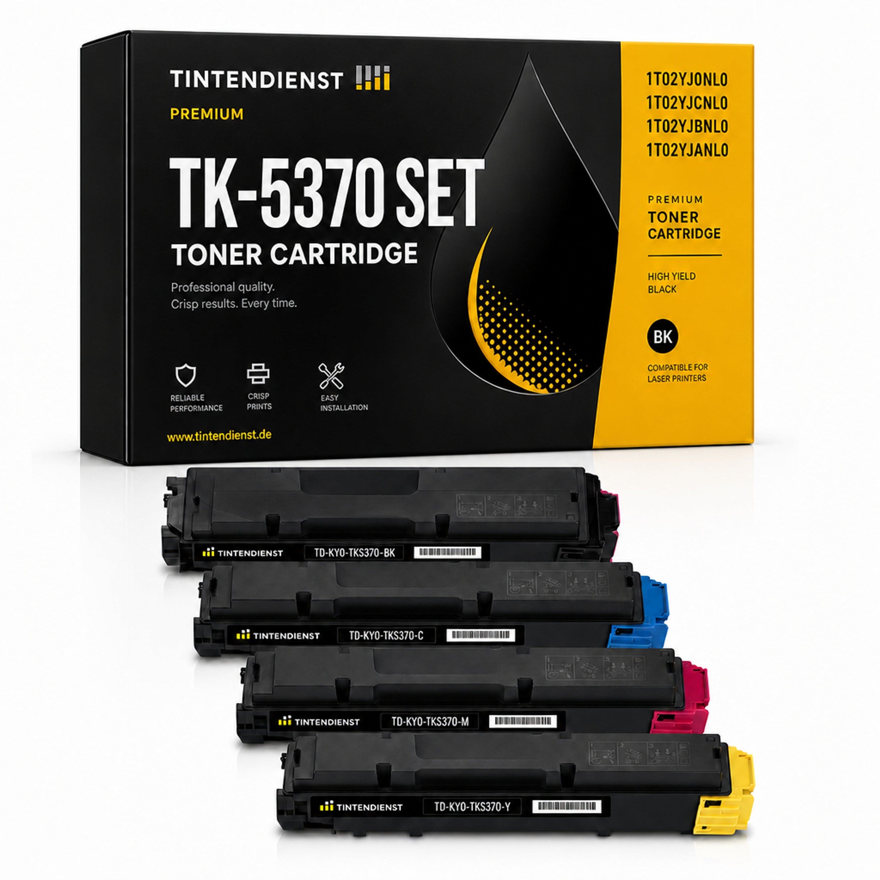 Set kompatibel zu Kyocera 1T02YJ0NL0, 4 Toner