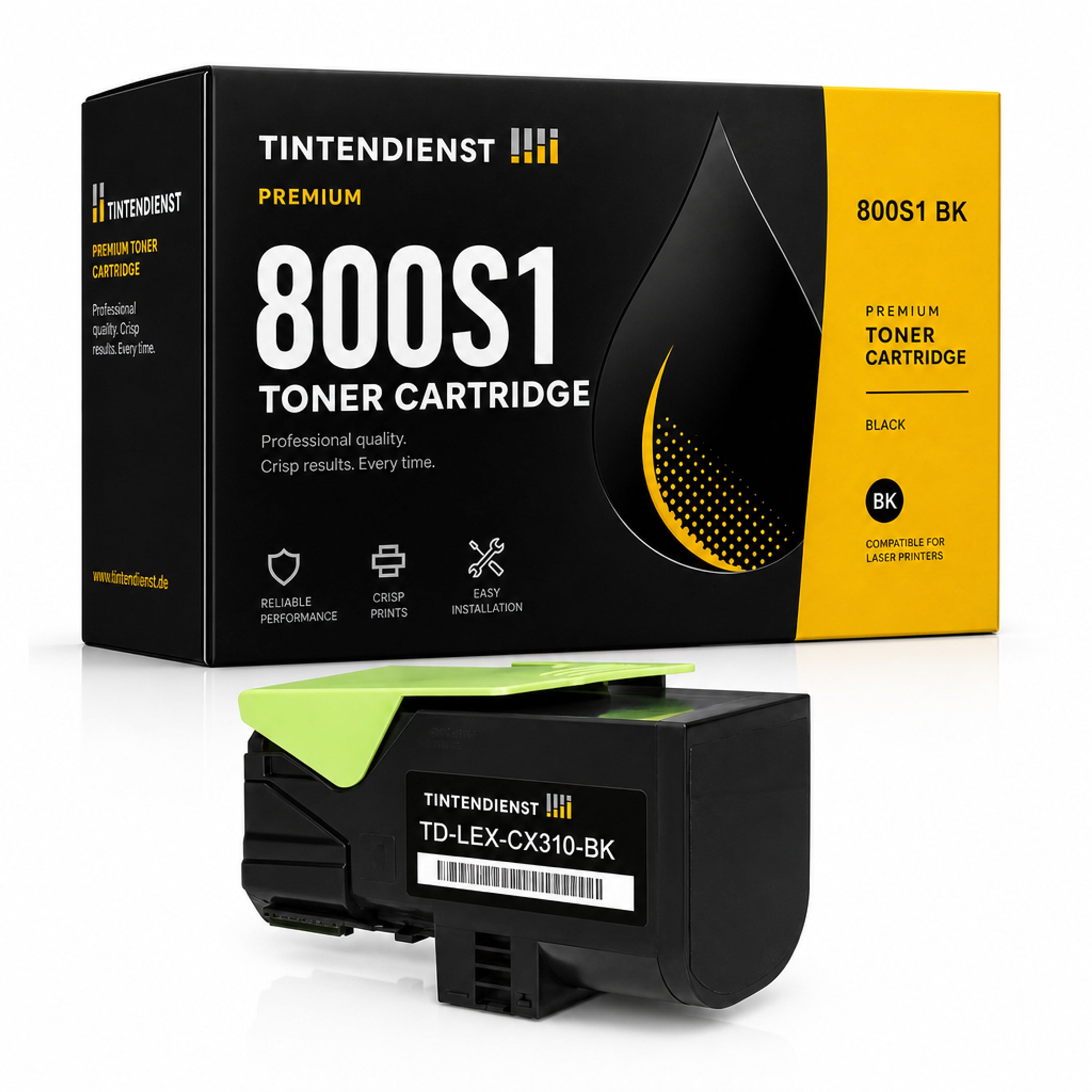 Toner kompatibel zu Lexmark 800S1, schwarz