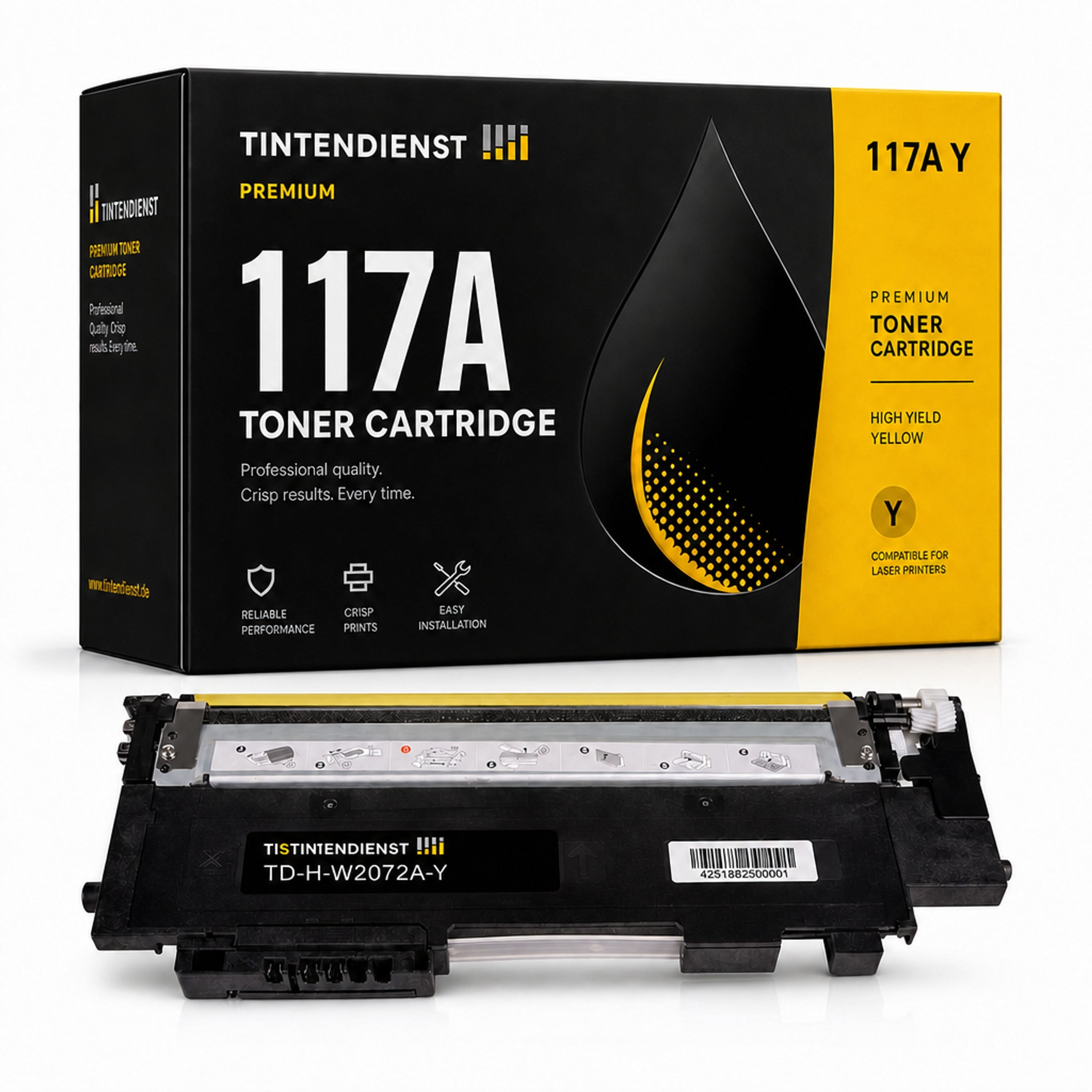 Toner kompatibel zu HP 117A, gelb