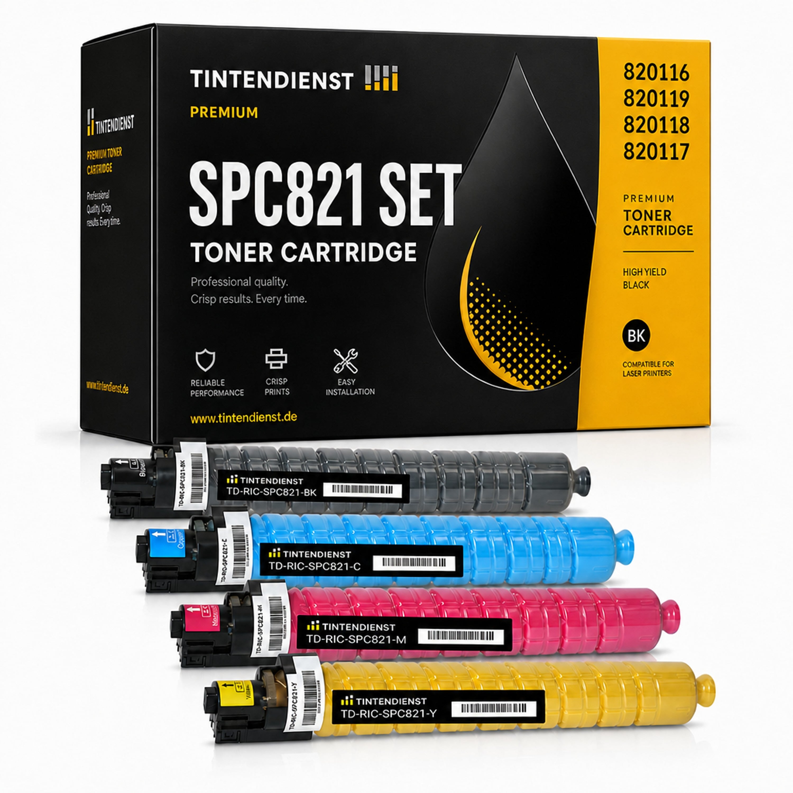 Set kompatibel zu Ricoh 820116, 4 Toner