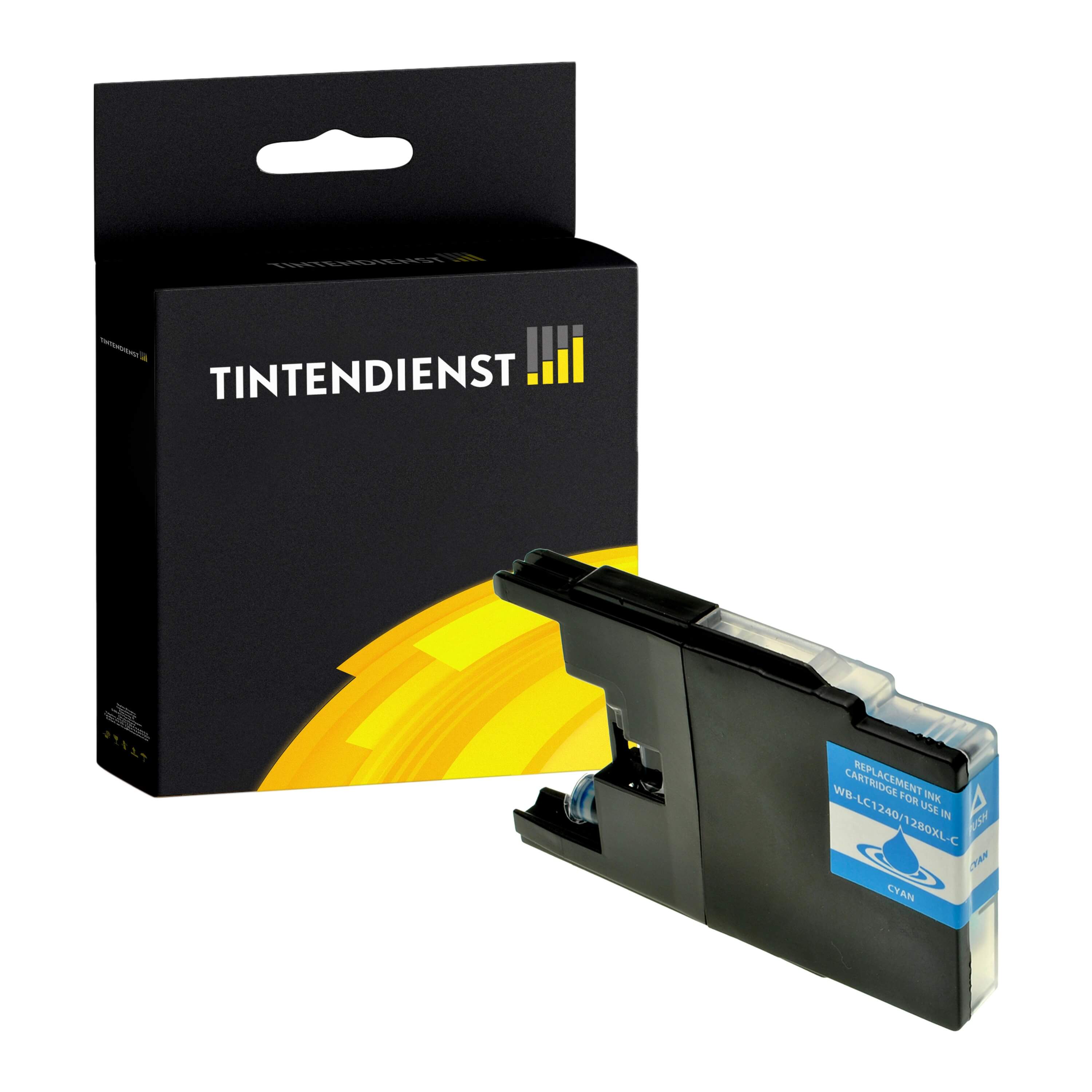 Tintendienst kompatibel für Brother Tintenpatrone LC-1280XLC Cyan [XL Füllmenge]