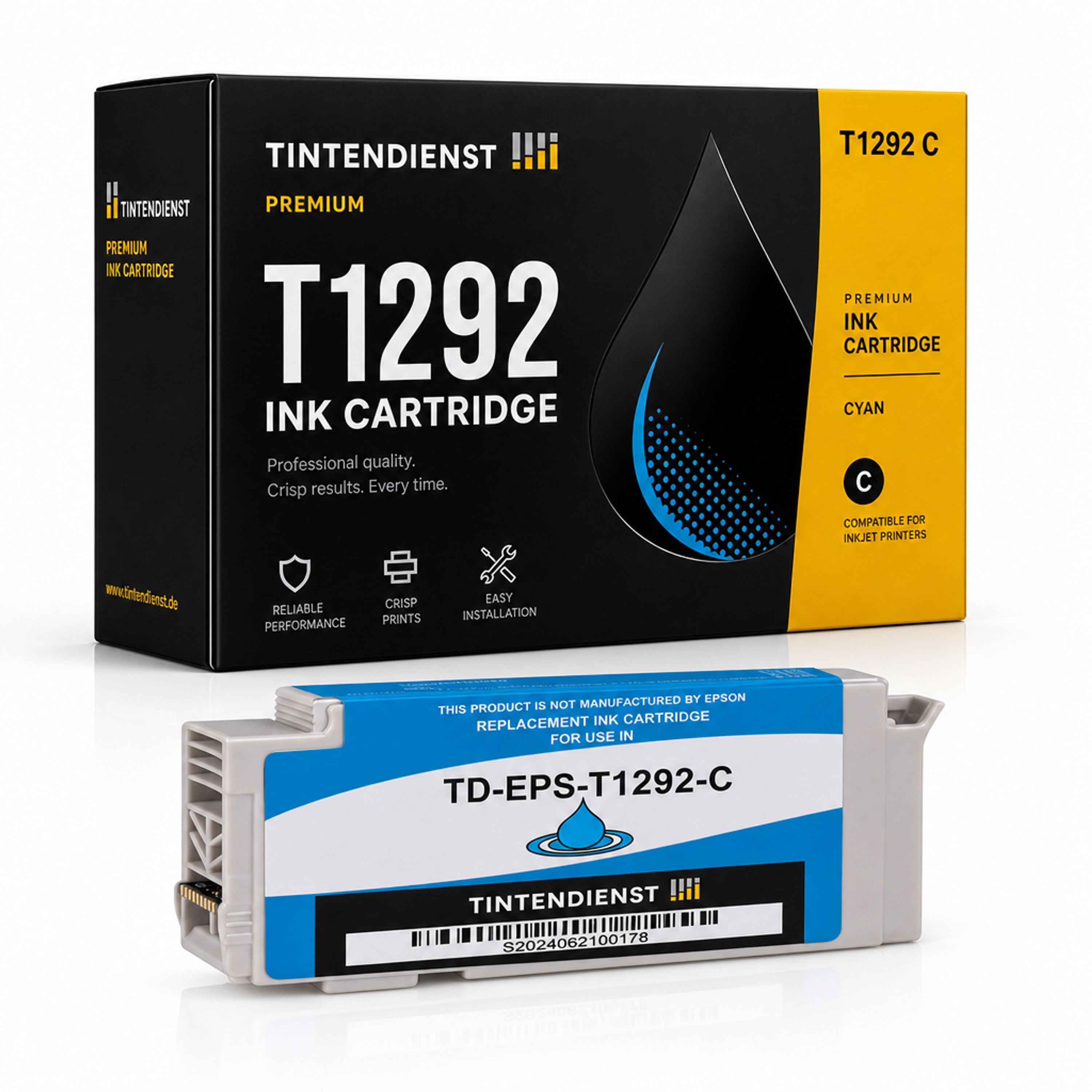 Druckerpatrone kompatibel zu Epson T1292, cyan