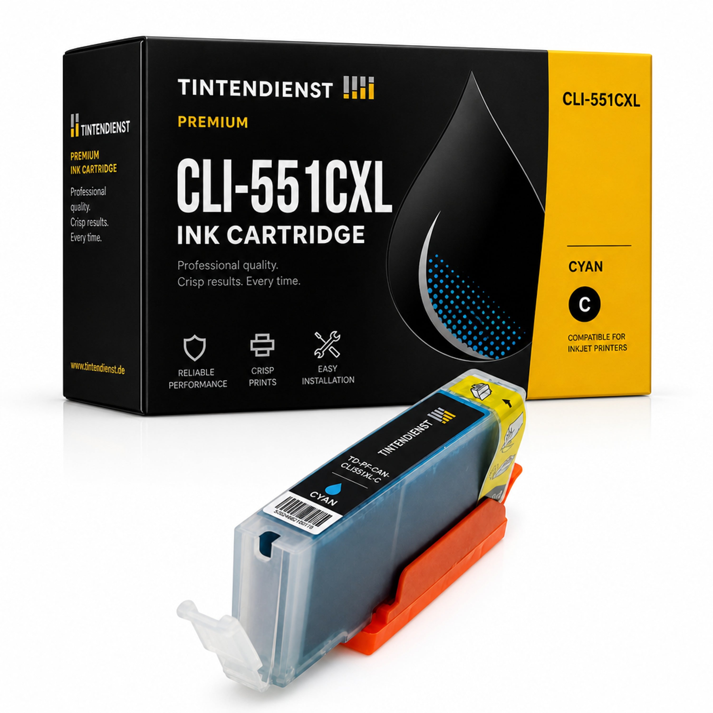 Druckerpatrone kompatibel zu Canon CLI-551CXL, cyan