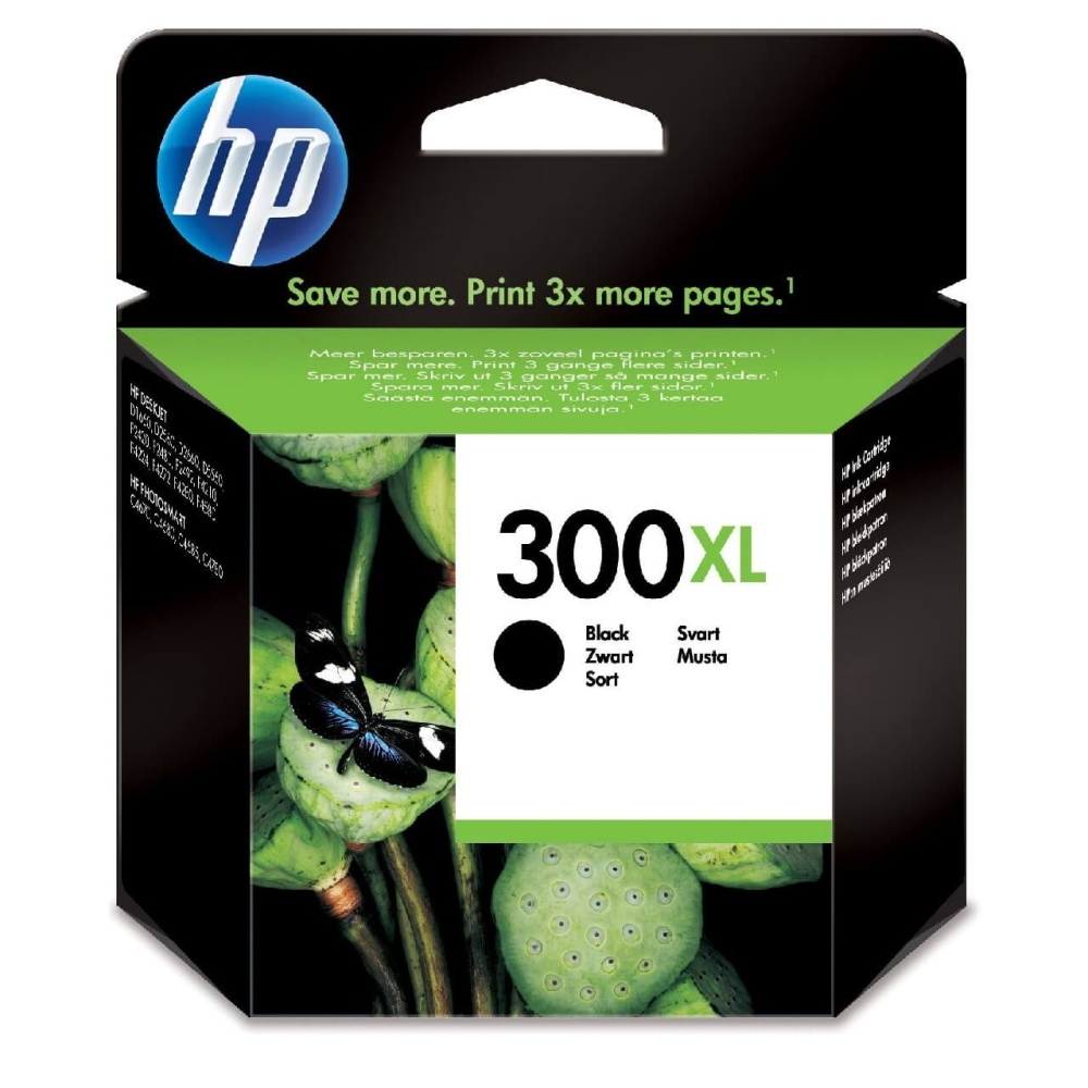 Original HP Tintenpatrone CC641EE / 300XL Schwarz [XL Füllmenge]