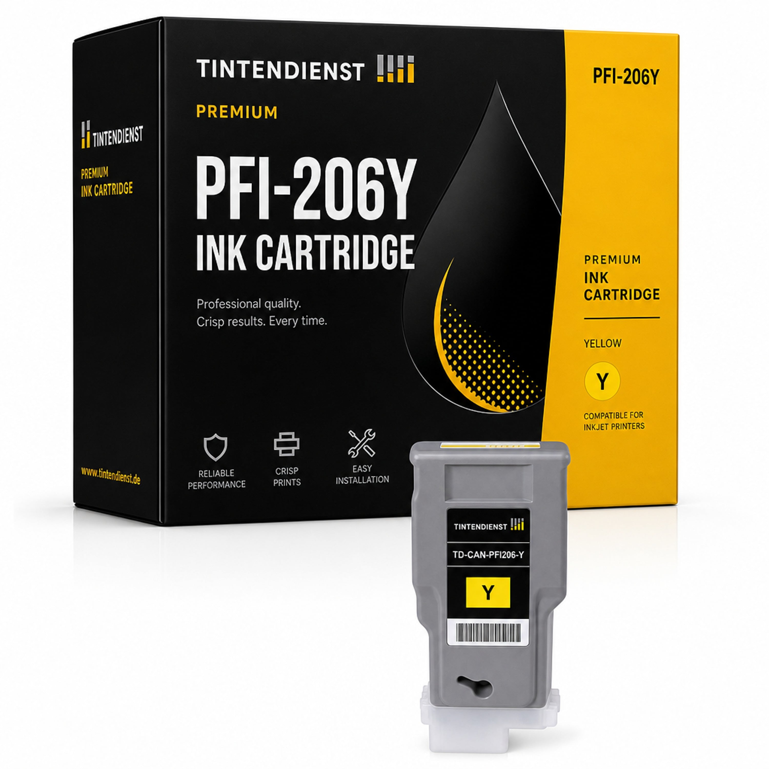 Druckerpatrone kompatibel zu Canon PFI-206Y, gelb