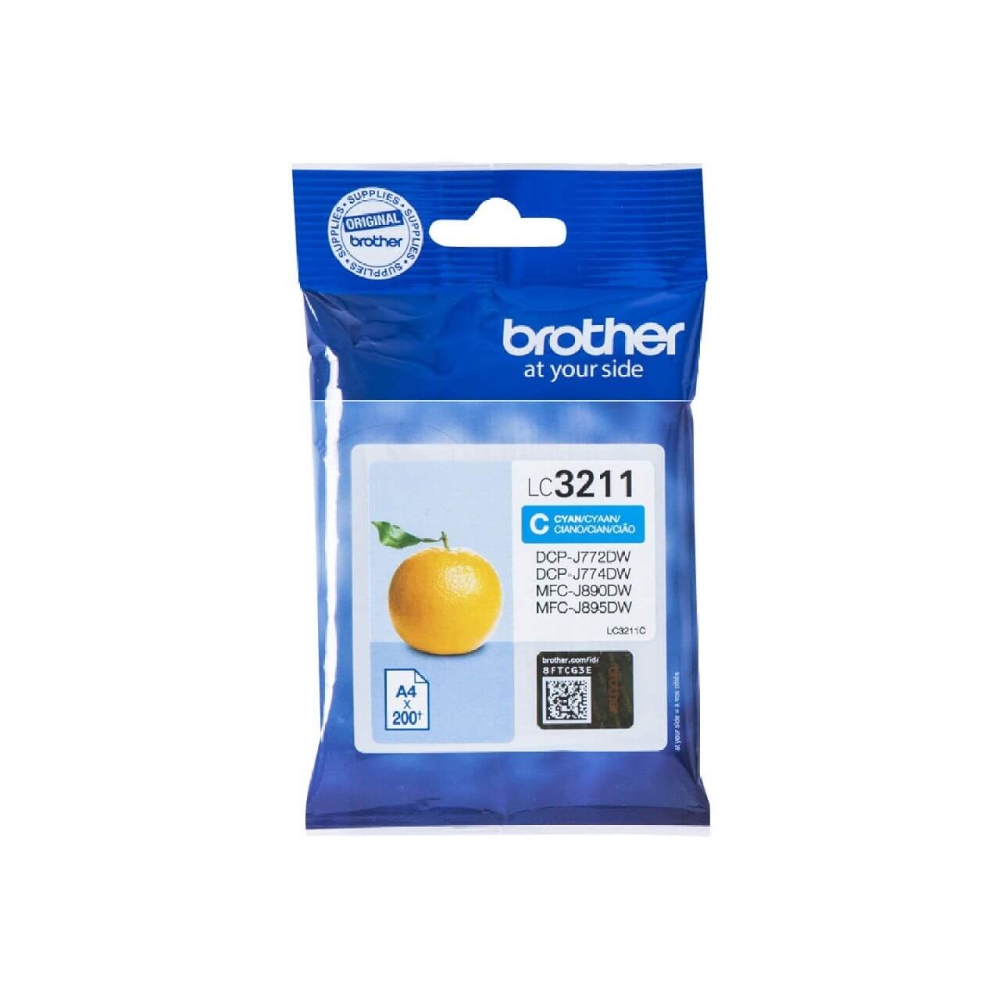 Original Brother Tintenpatrone LC-3211C Cyan