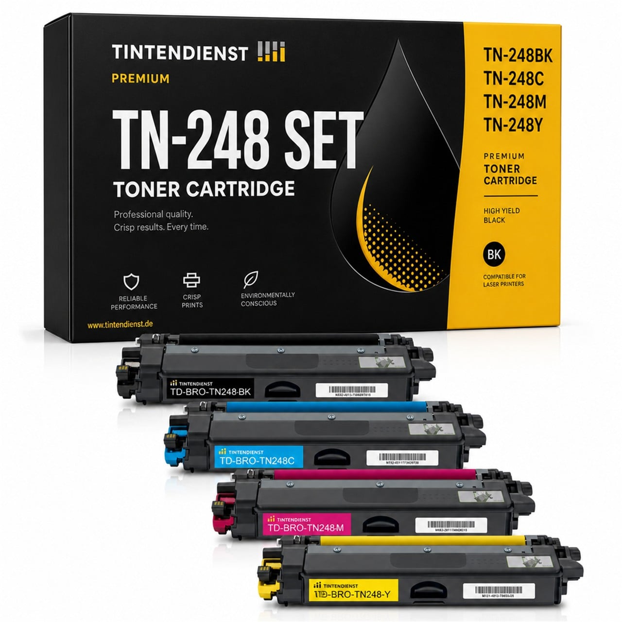 Tintendienst Set 4 Toner Brother TN248CMYK 1xbk 1xcmy