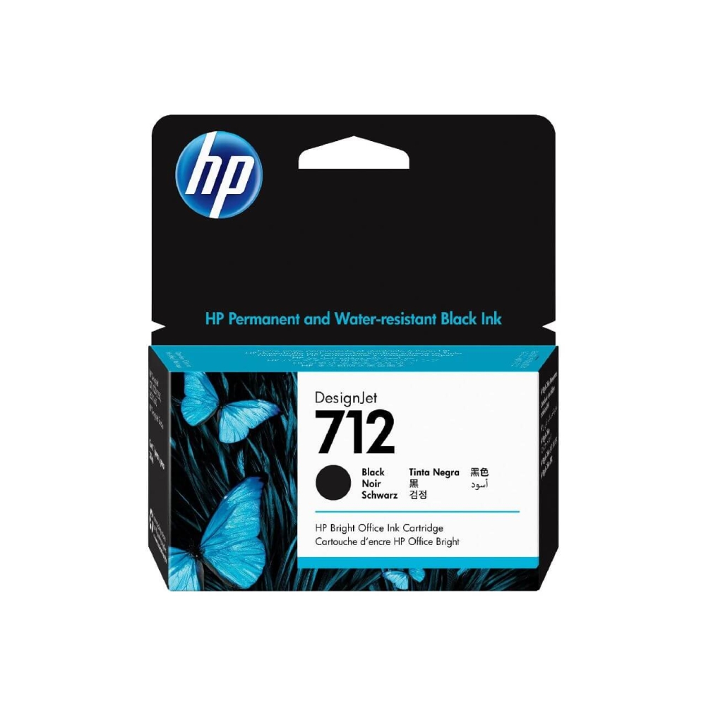 Original HP Tintenpatrone 3ED70A / 712 Schwarz