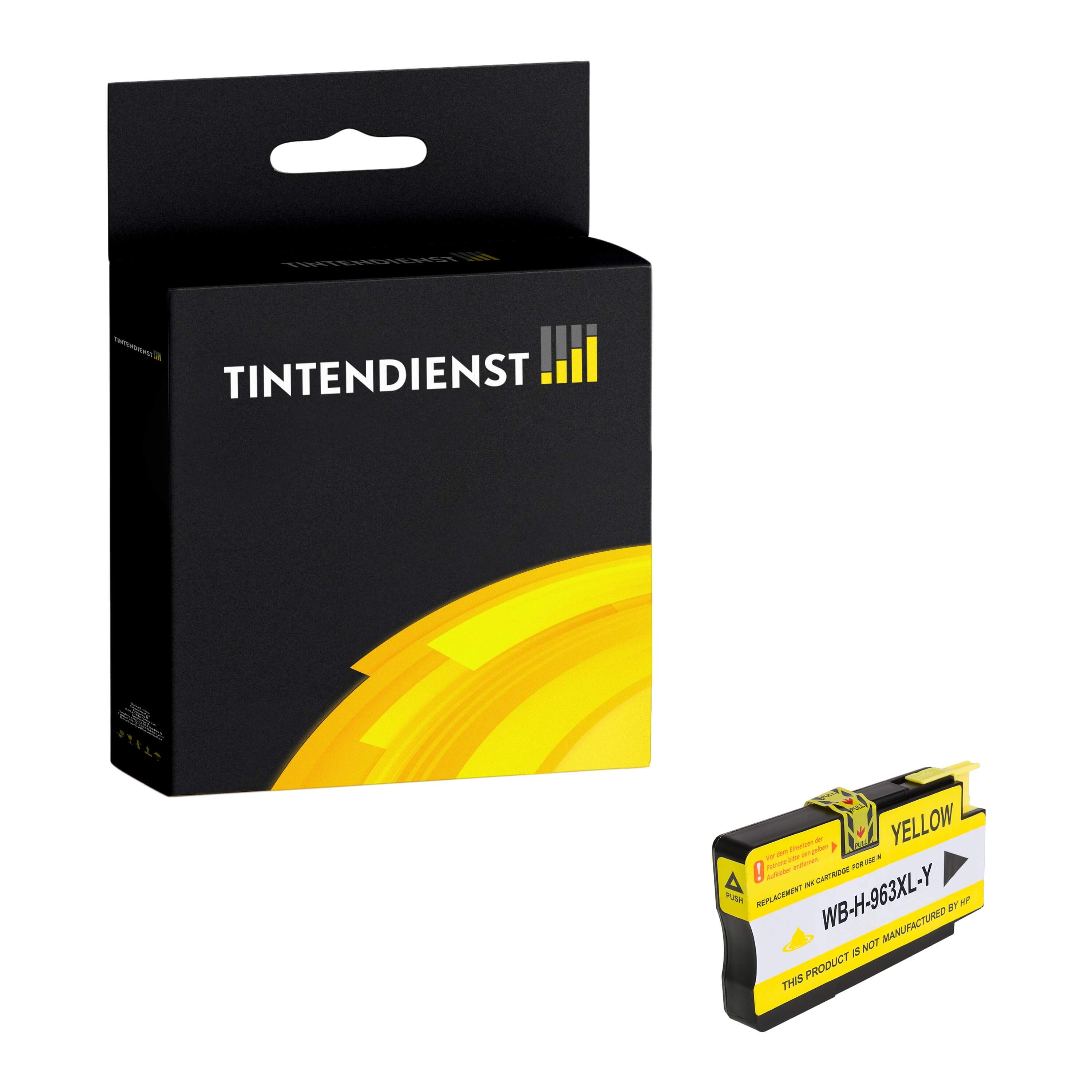 Tintendienst kompatibel für HP Tintenpatrone 3JA29AE / 963XL Gelb [XL Füllmenge]