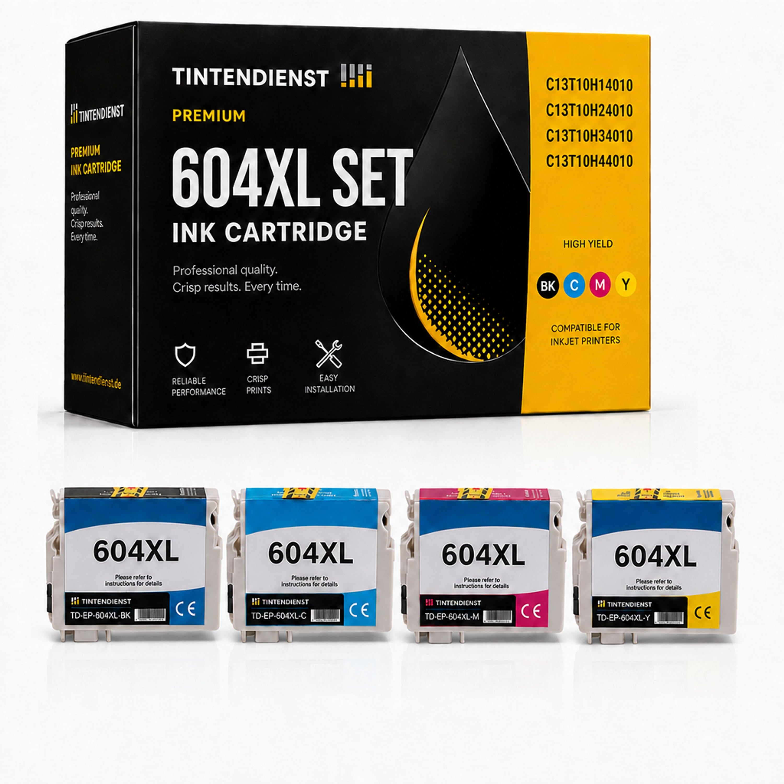 Set kompatibel zu Epson C13T10H14010 XL, 4 Patronen