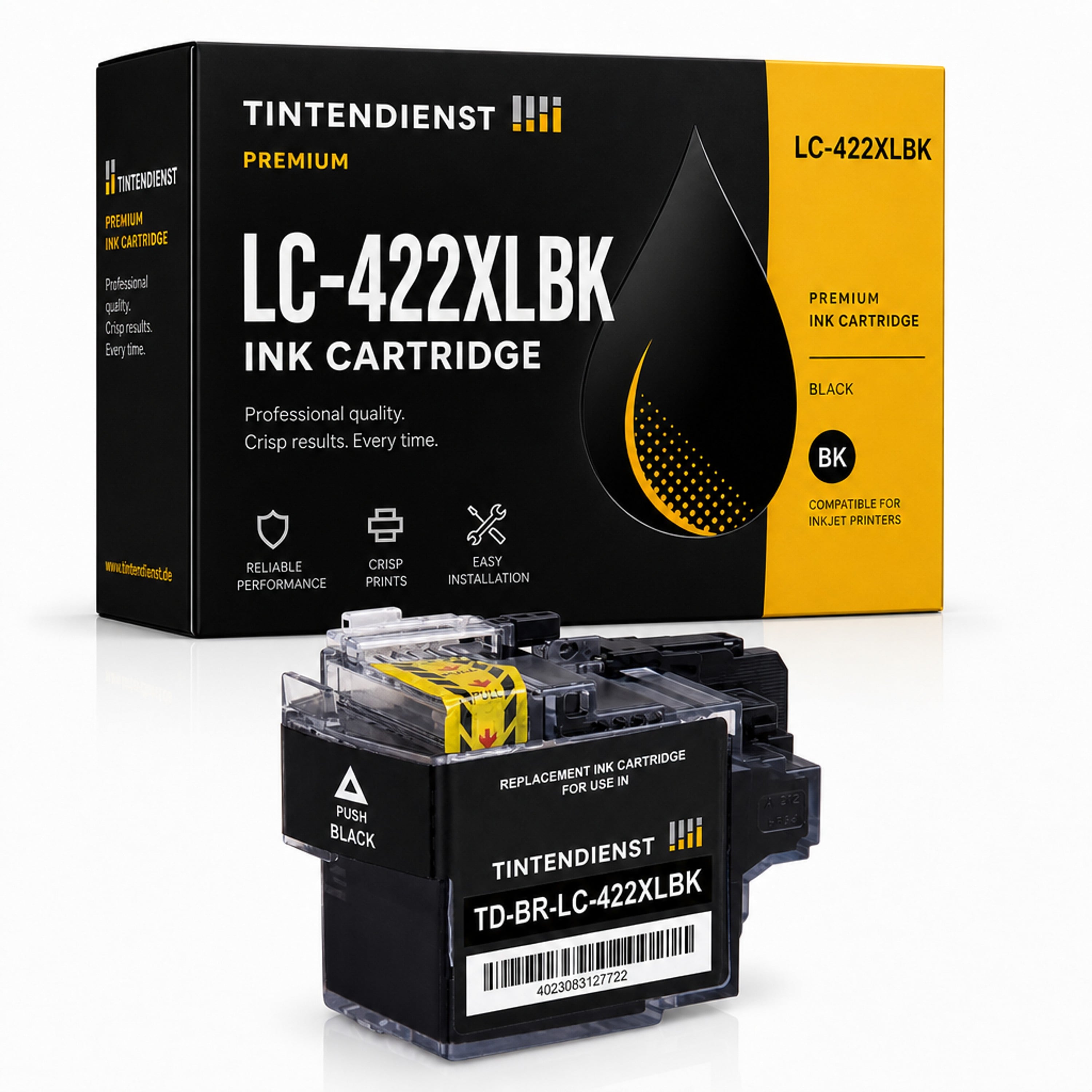 Druckerpatrone kompatibel zu Brother LC-422XLBK XXL, schwarz