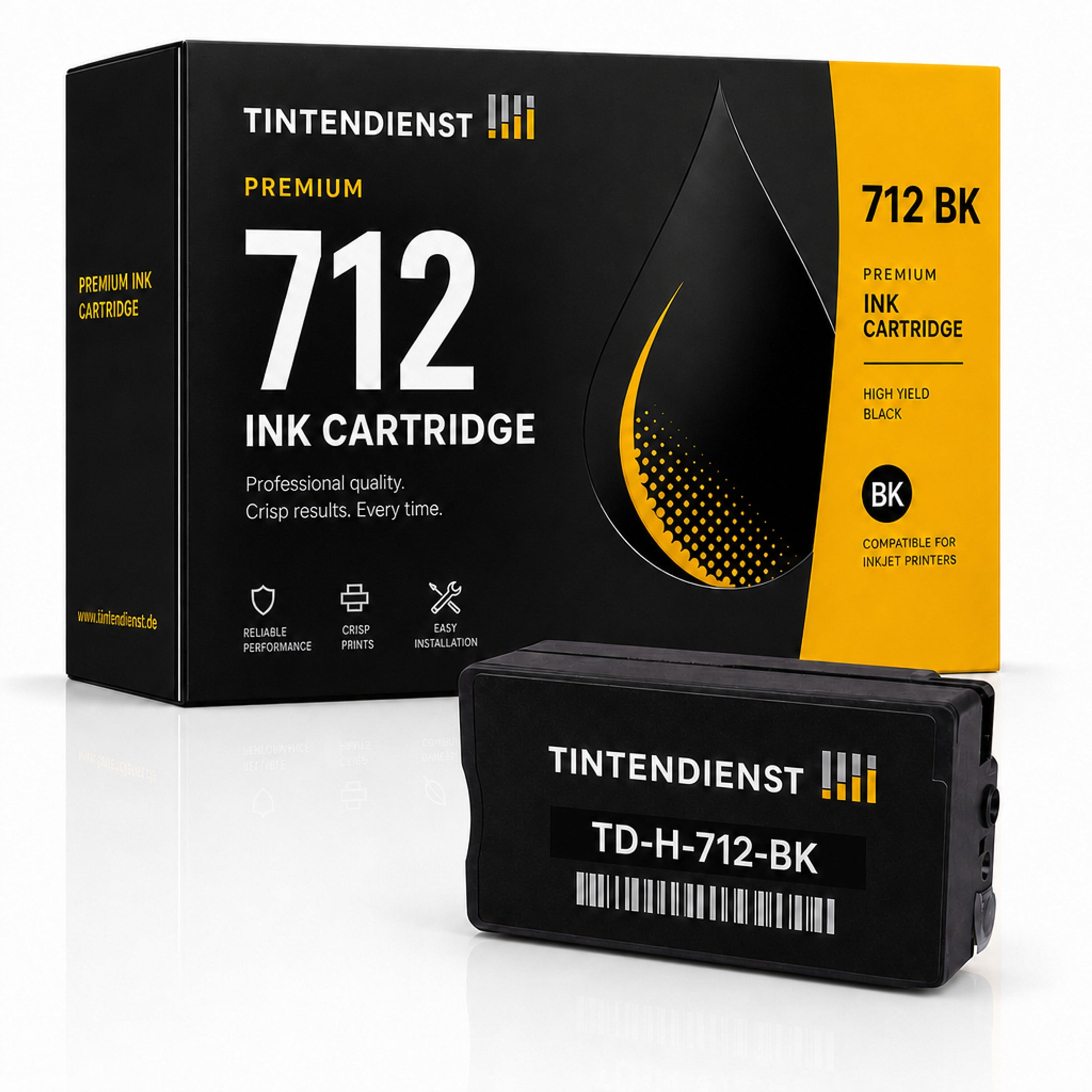 Druckerpatrone kompatibel zu HP 712, schwarz