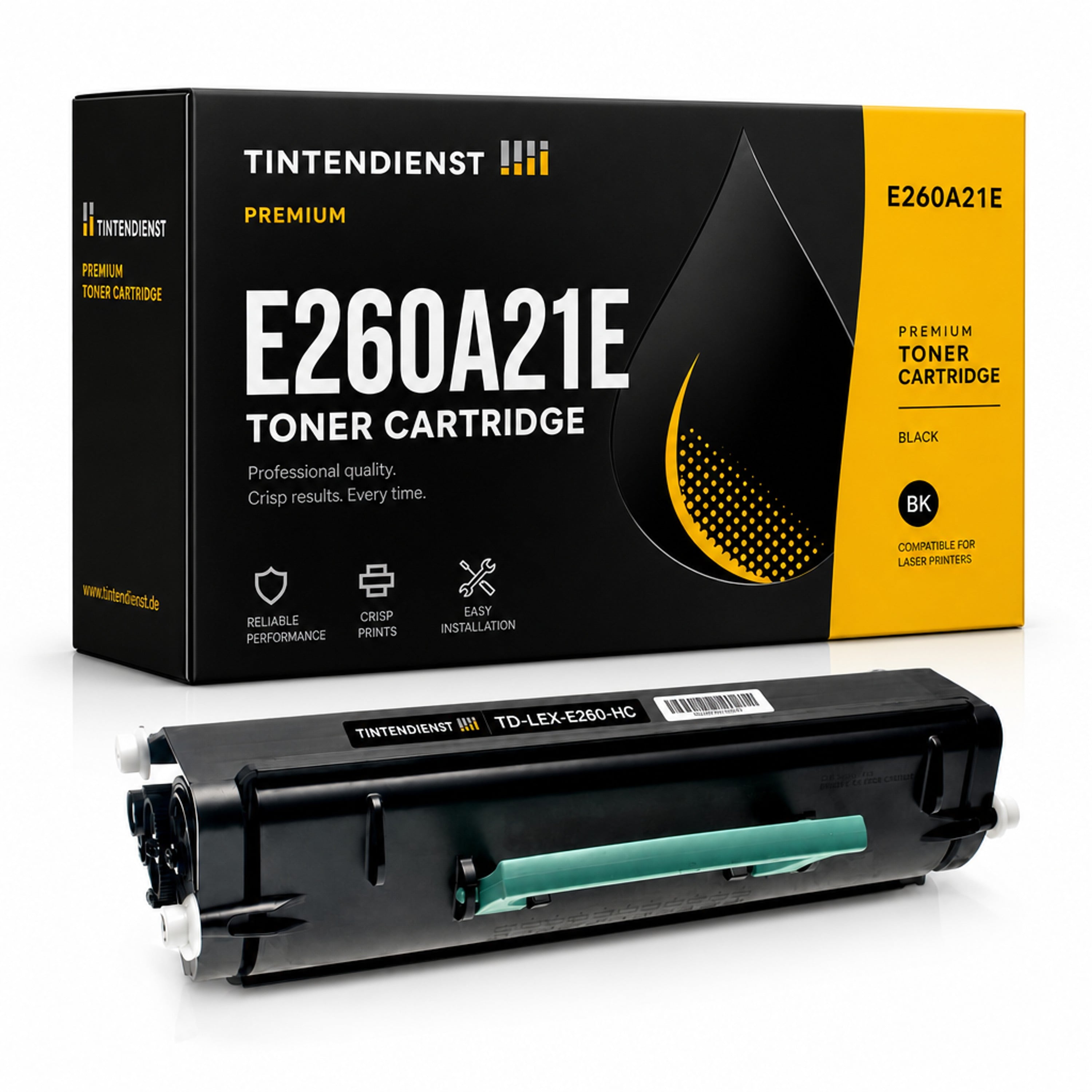 Toner kompatibel zu Lexmark E260A21E XL, schwarz