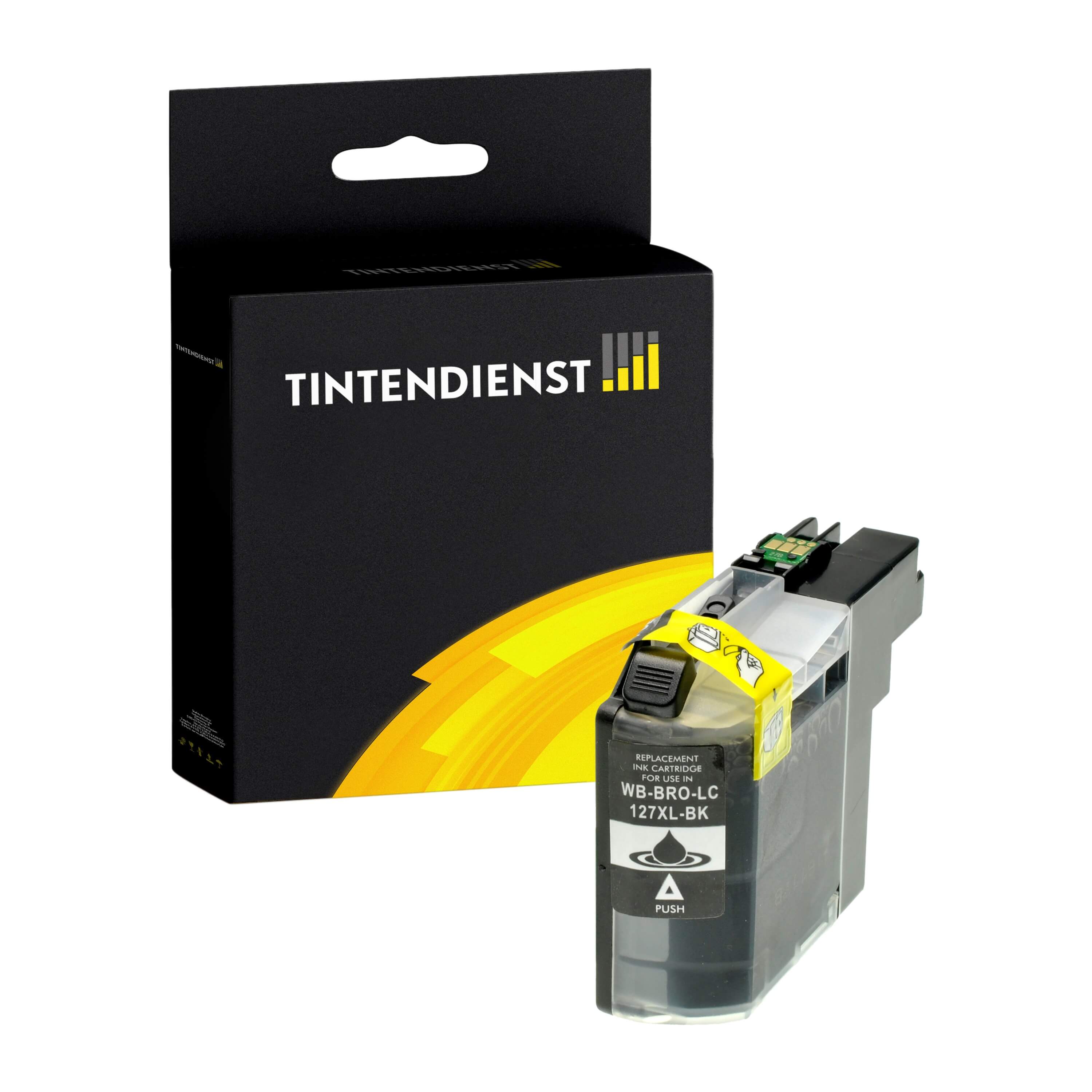 Tintendienst kompatibel für Brother Tintenpatrone LC-127XLBK Schwarz [XL Füllmenge]