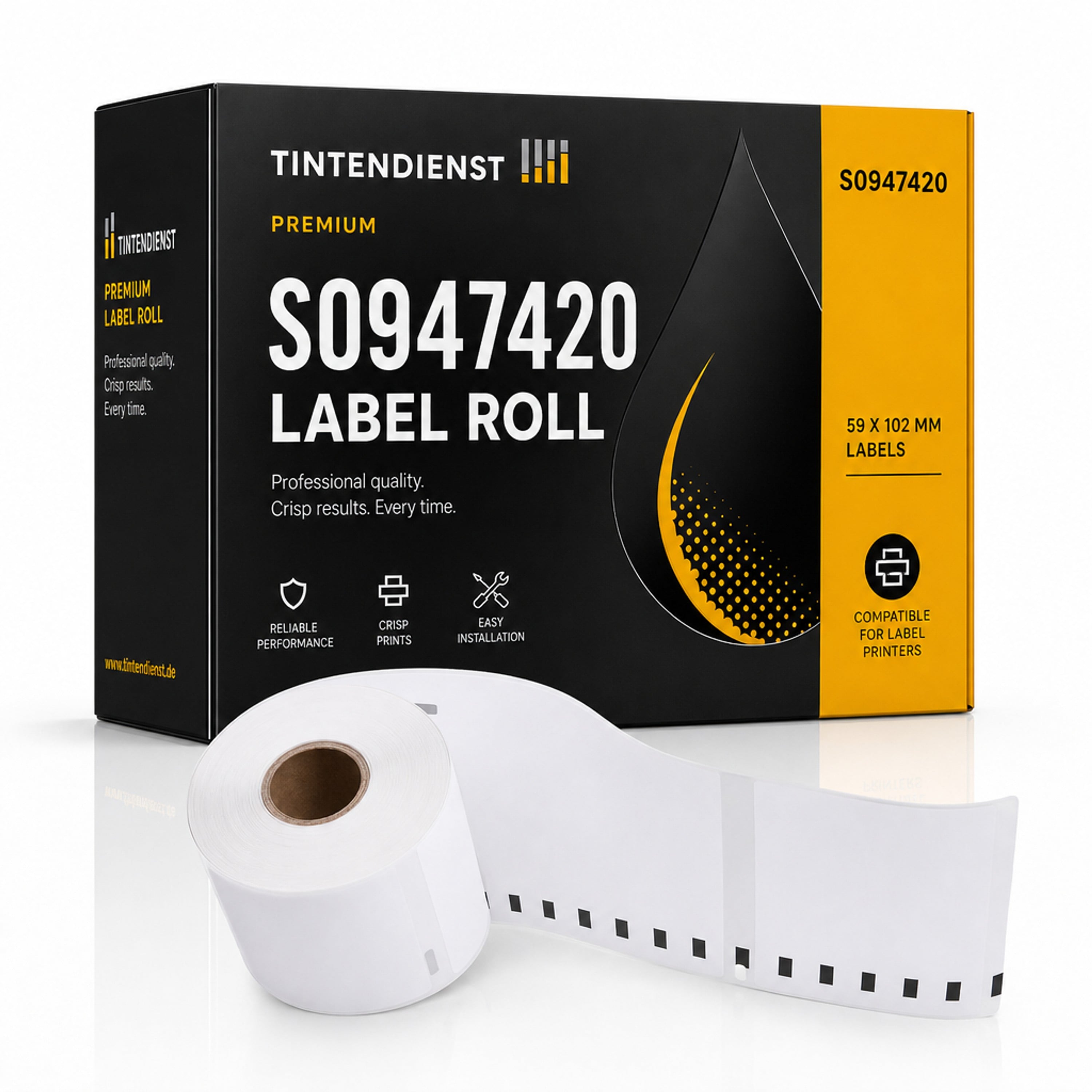 Etikett kompatibel zu Dymo S0947420, 59 mm x 102 mm, 575 Stück