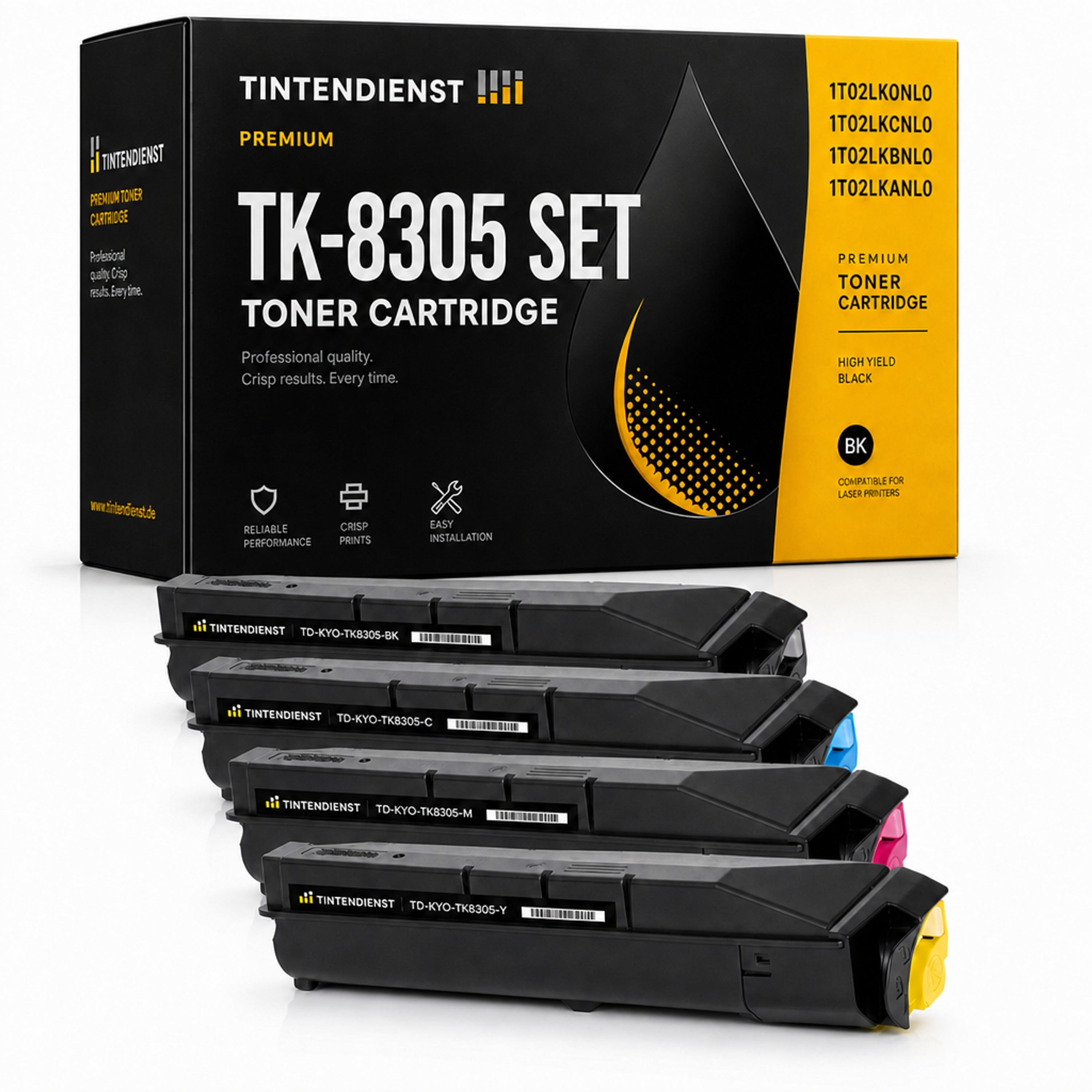 Set kompatibel zu Kyocera 1T02LK0NL0, 4 Toner