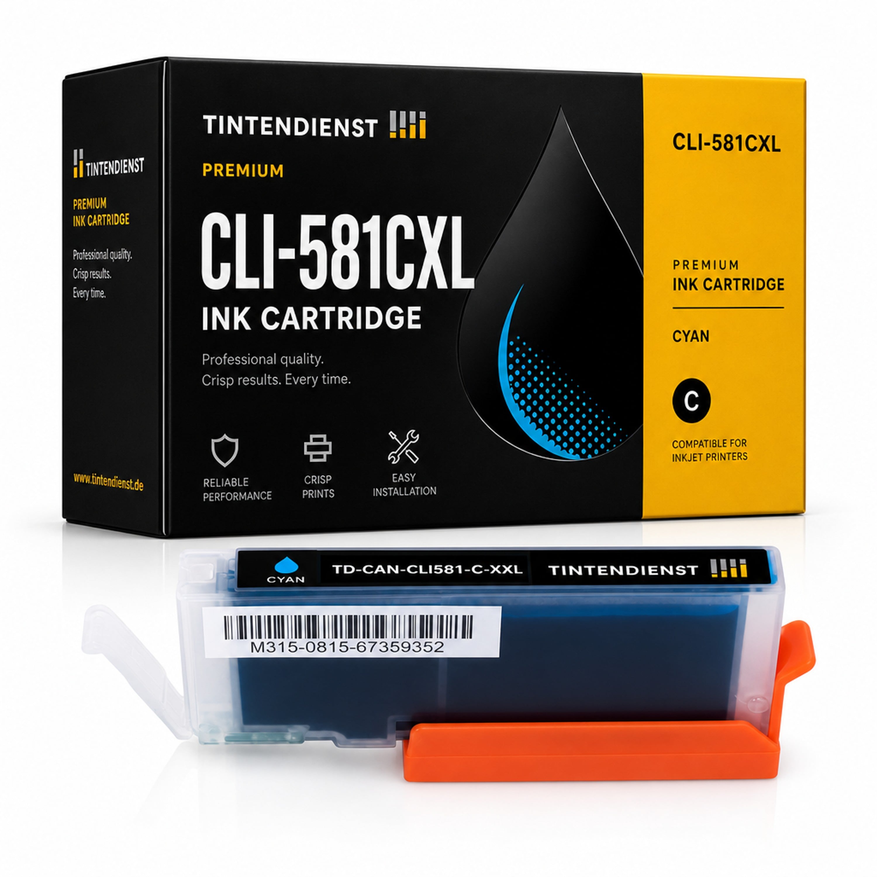 Druckerpatrone kompatibel zu Canon CLI-581CXL, cyan