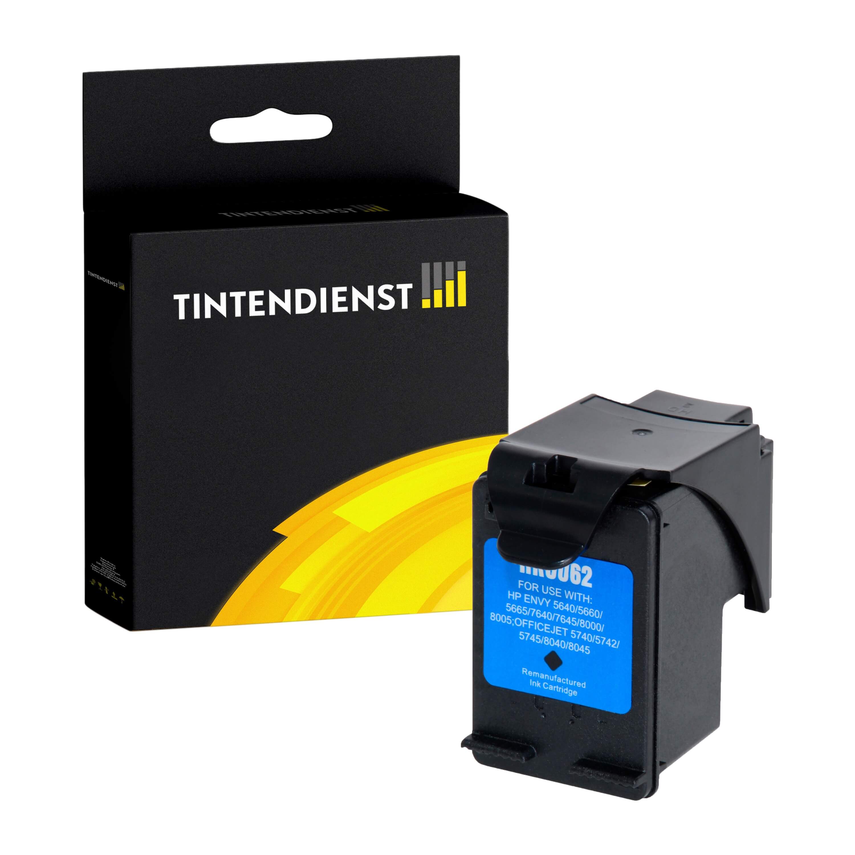 Tintendienst kompatibel für HP Tintenpatrone C2P05AE / 62XL Schwarz [XL Füllmenge]