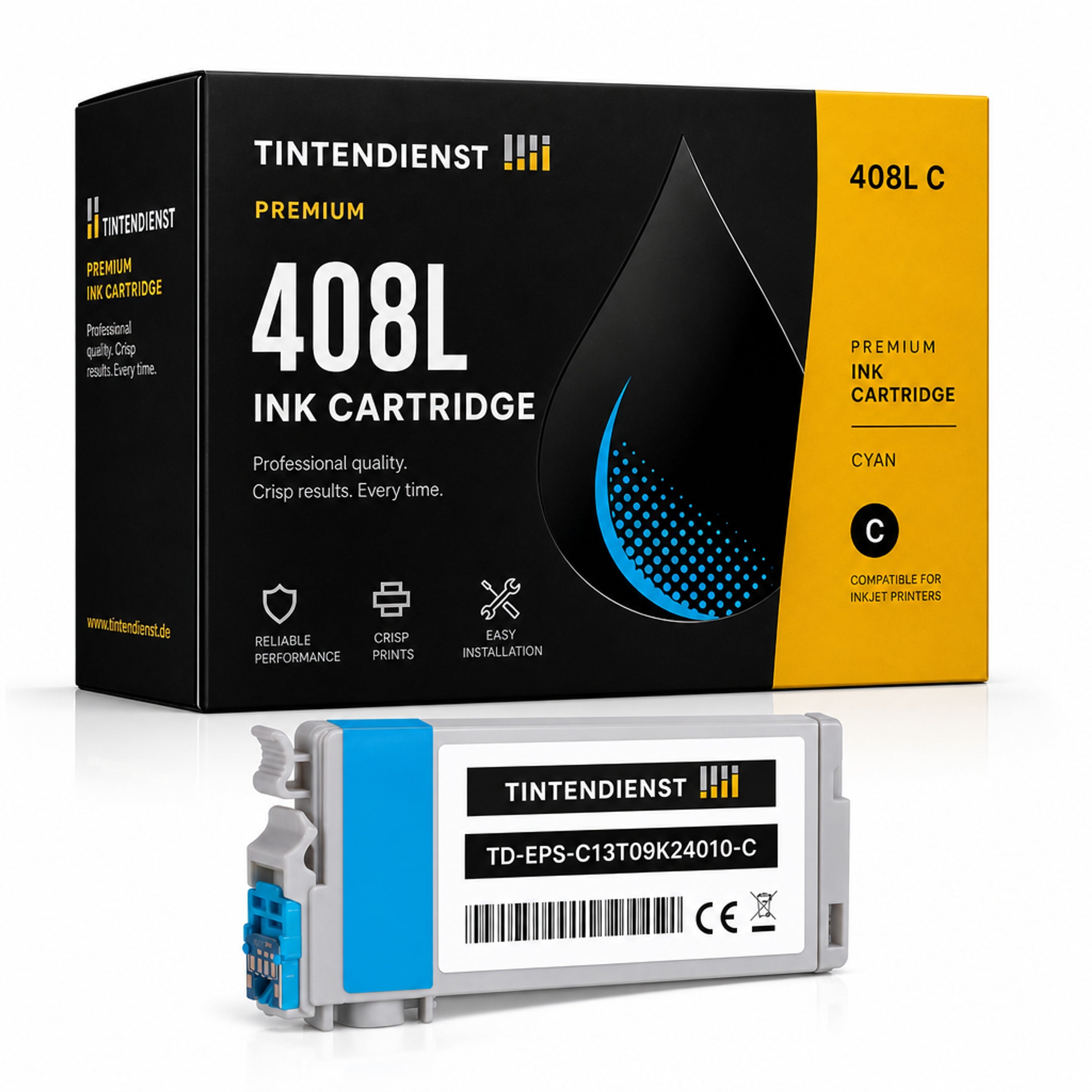 Druckerpatrone kompatibel zu Epson 408L, cyan