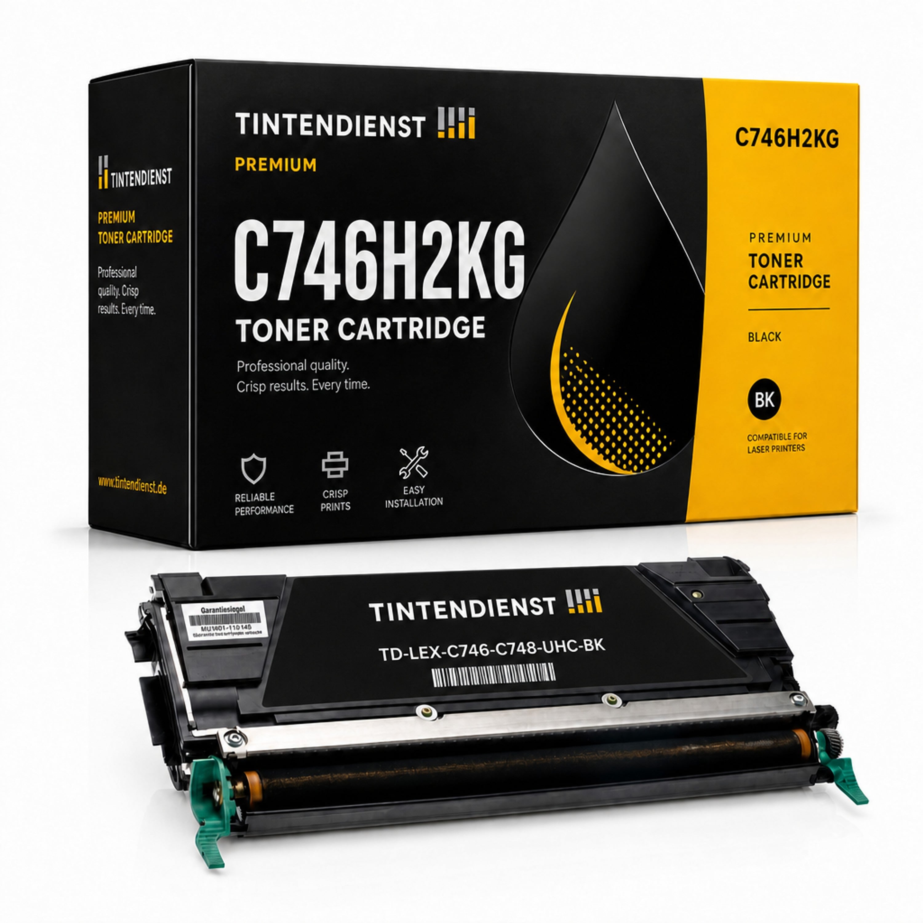 Toner kompatibel zu Lexmark C746H2KG, schwarz
