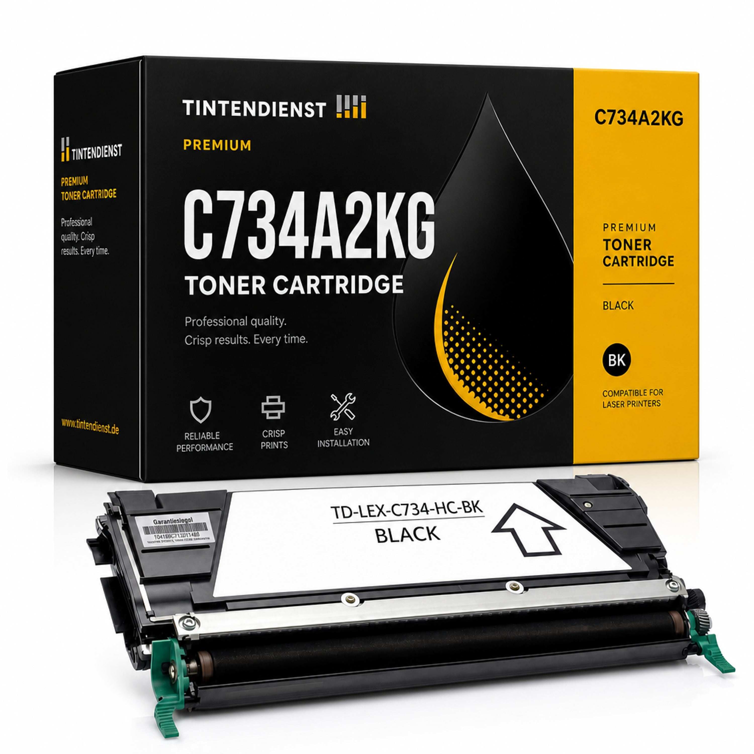 Toner kompatibel zu Lexmark C734A2KG, schwarz