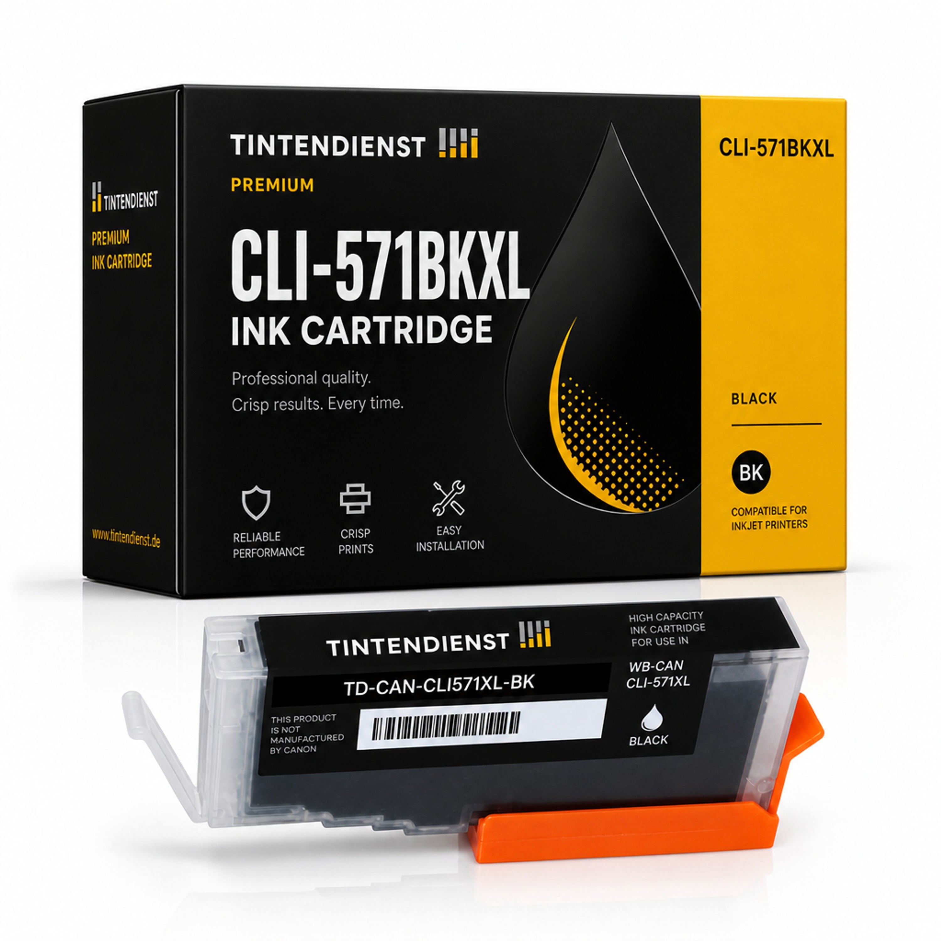 Druckerpatrone kompatibel zu Canon CLI-571BKXL, schwarz