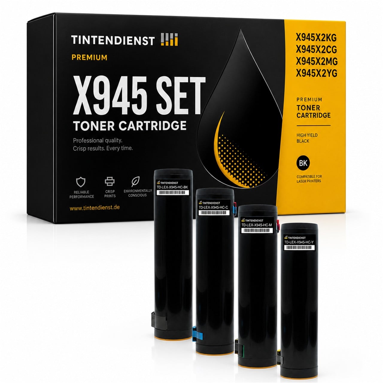 Lexmark X945X2KG Toner Multipack 4er (schwarz, cyan, magenta, gelb) – Tintendienst kompatibel