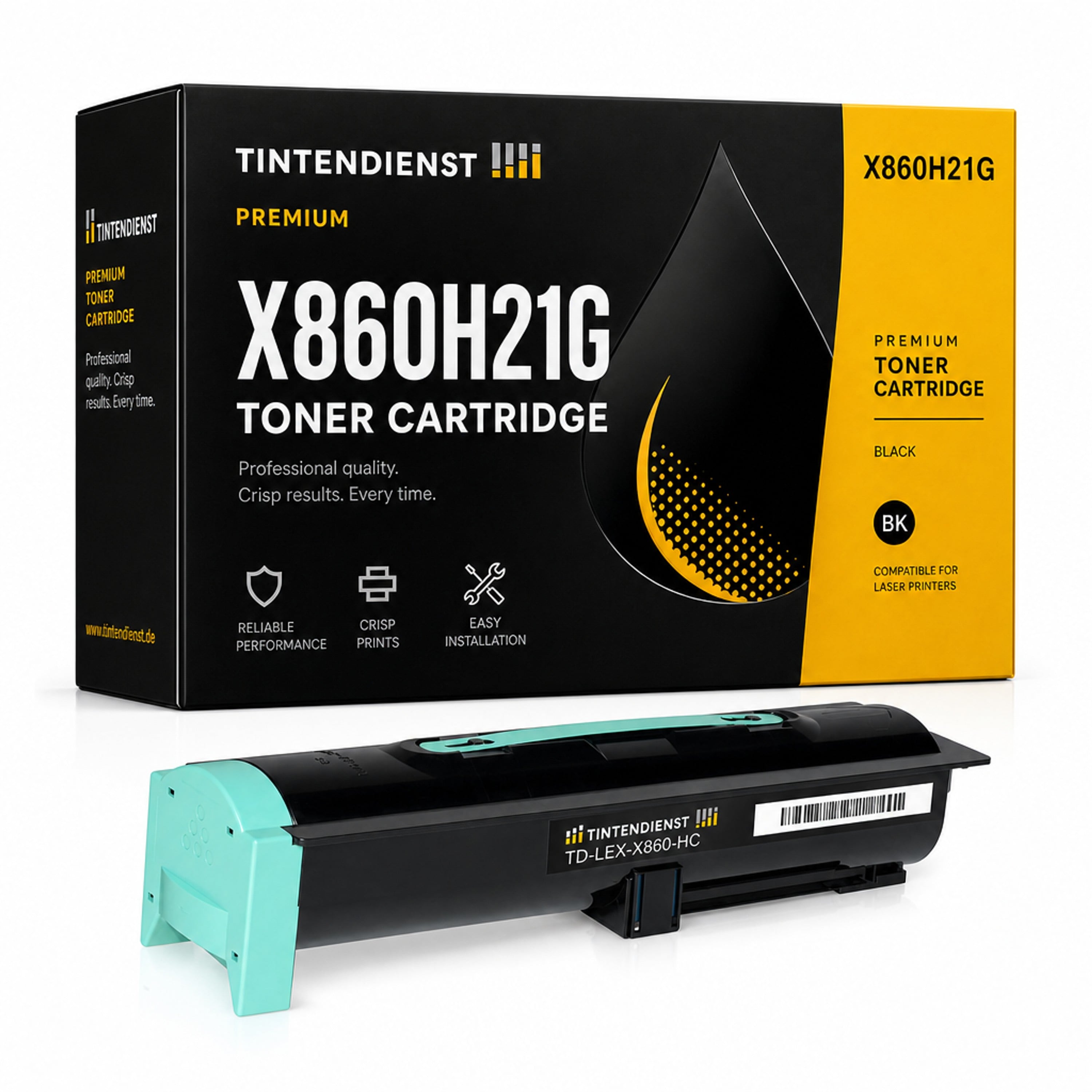 Toner kompatibel zu Lexmark X860H21G, schwarz