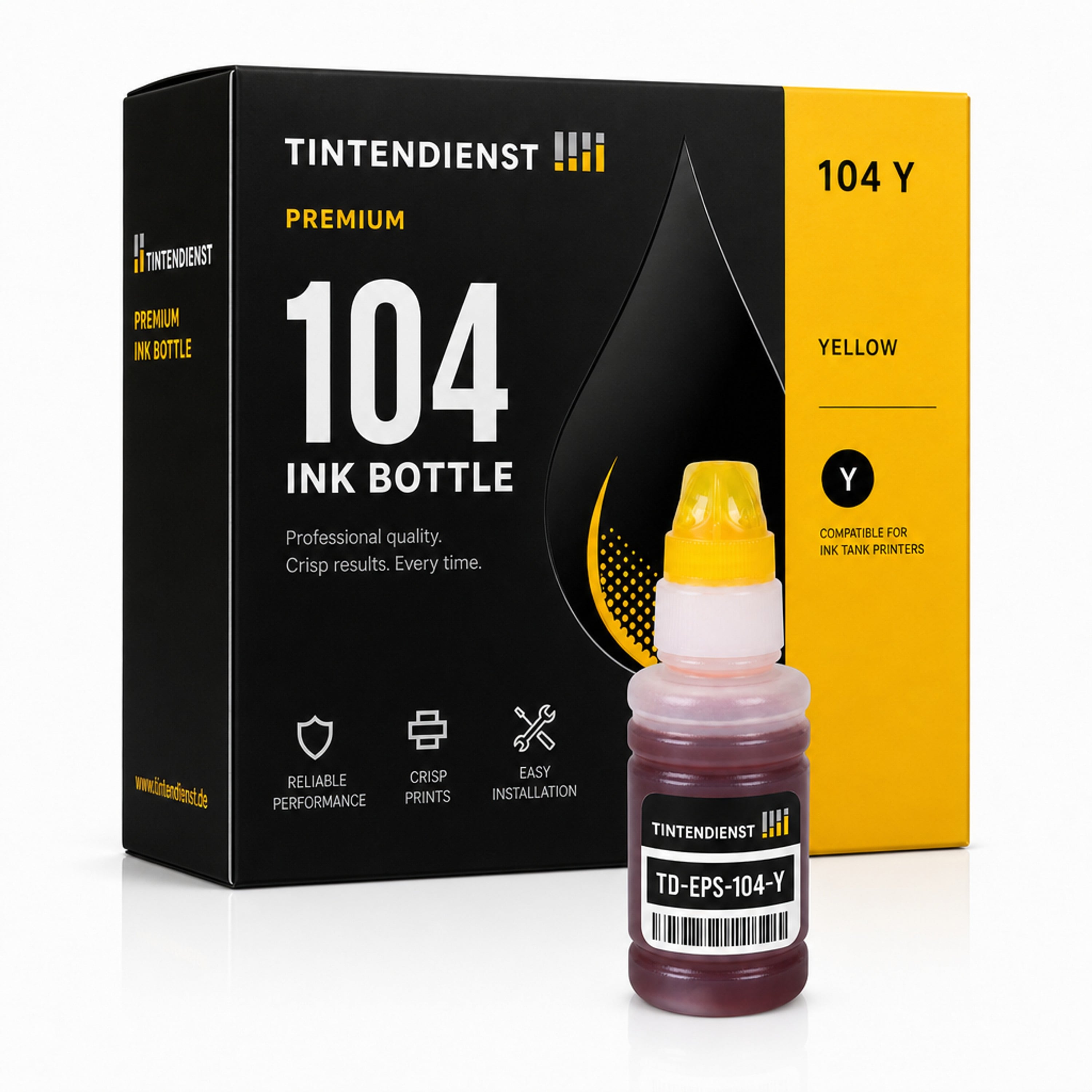 Tintentank kompatibel zu Epson 104, gelb