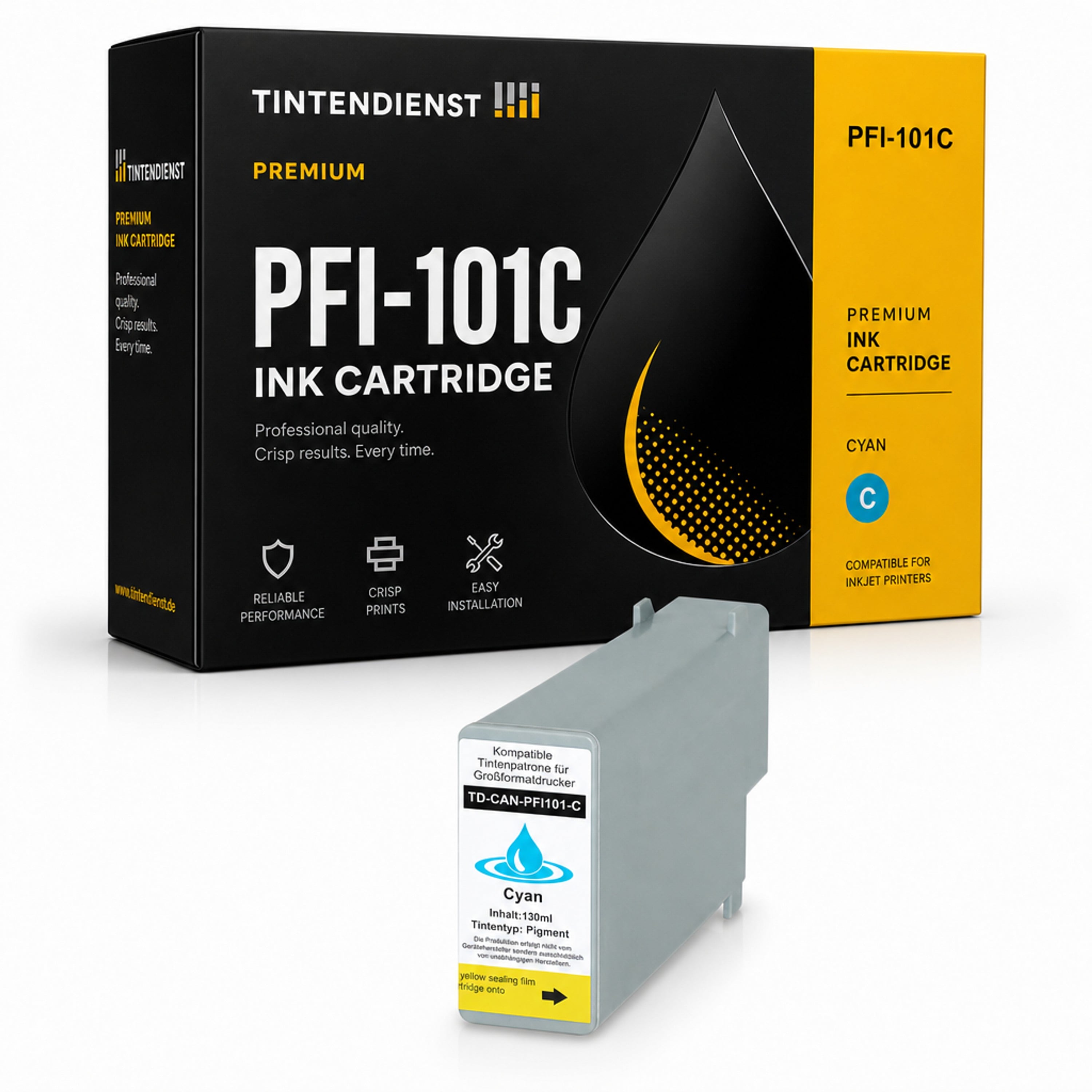 Druckerpatrone kompatibel zu Canon PFI-101C, cyan