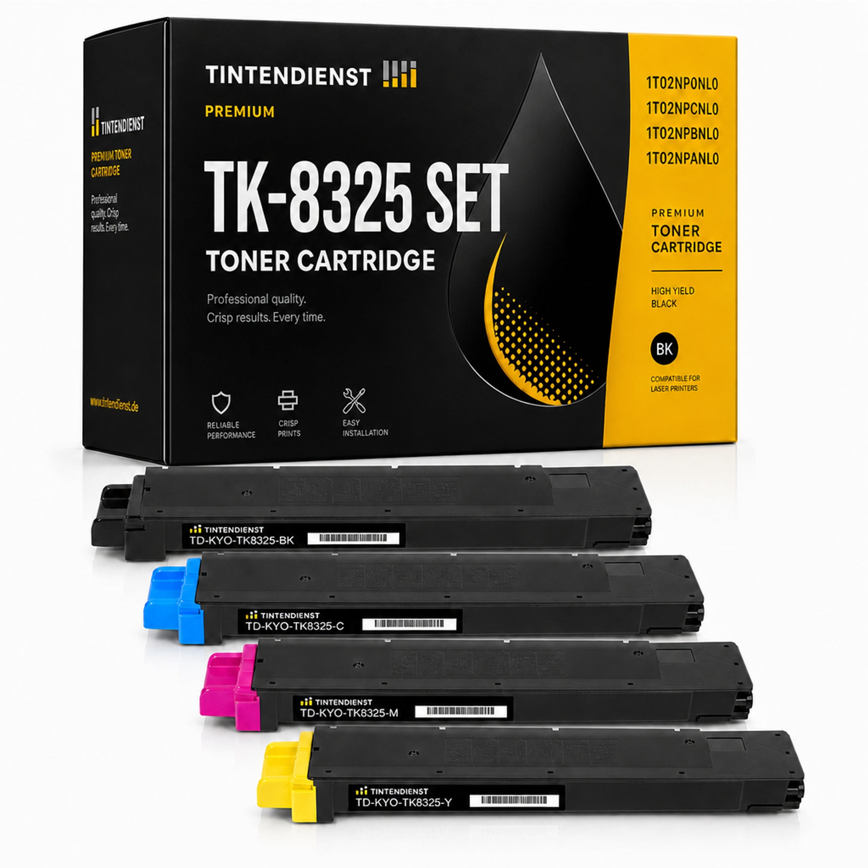Set kompatibel zu Kyocera 1T02NP0NL0, 4 Toner