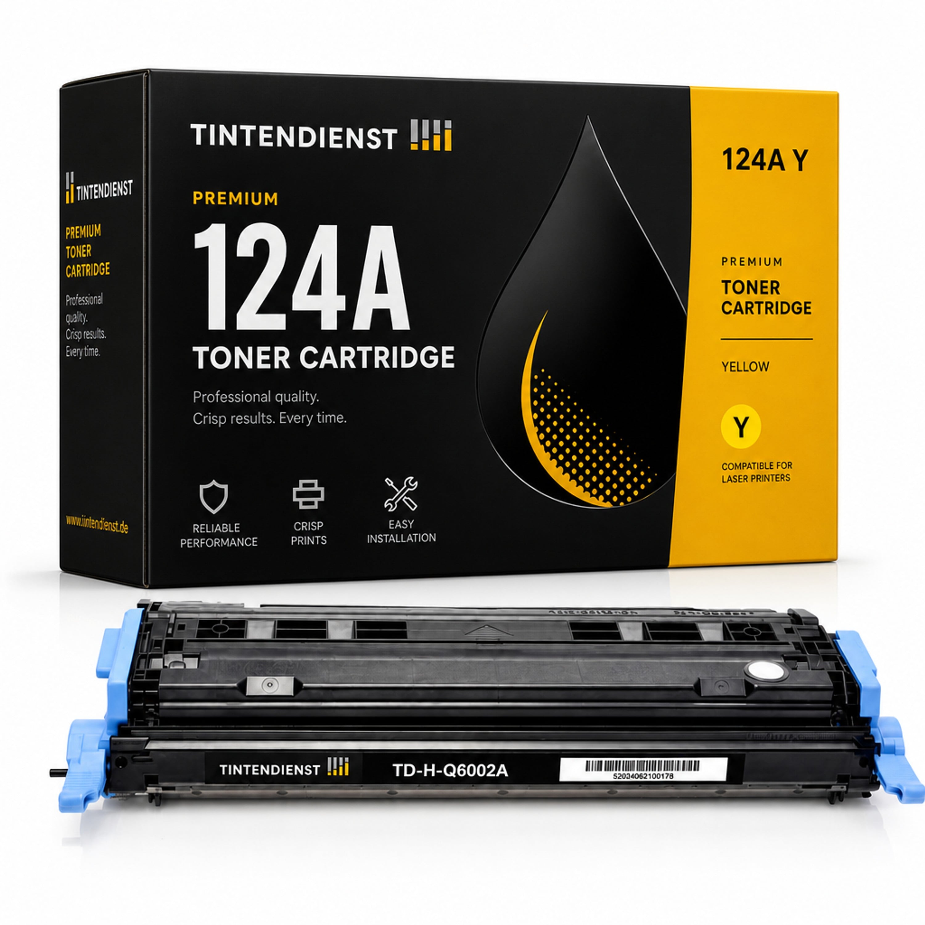 Toner kompatibel zu HP 124A, gelb