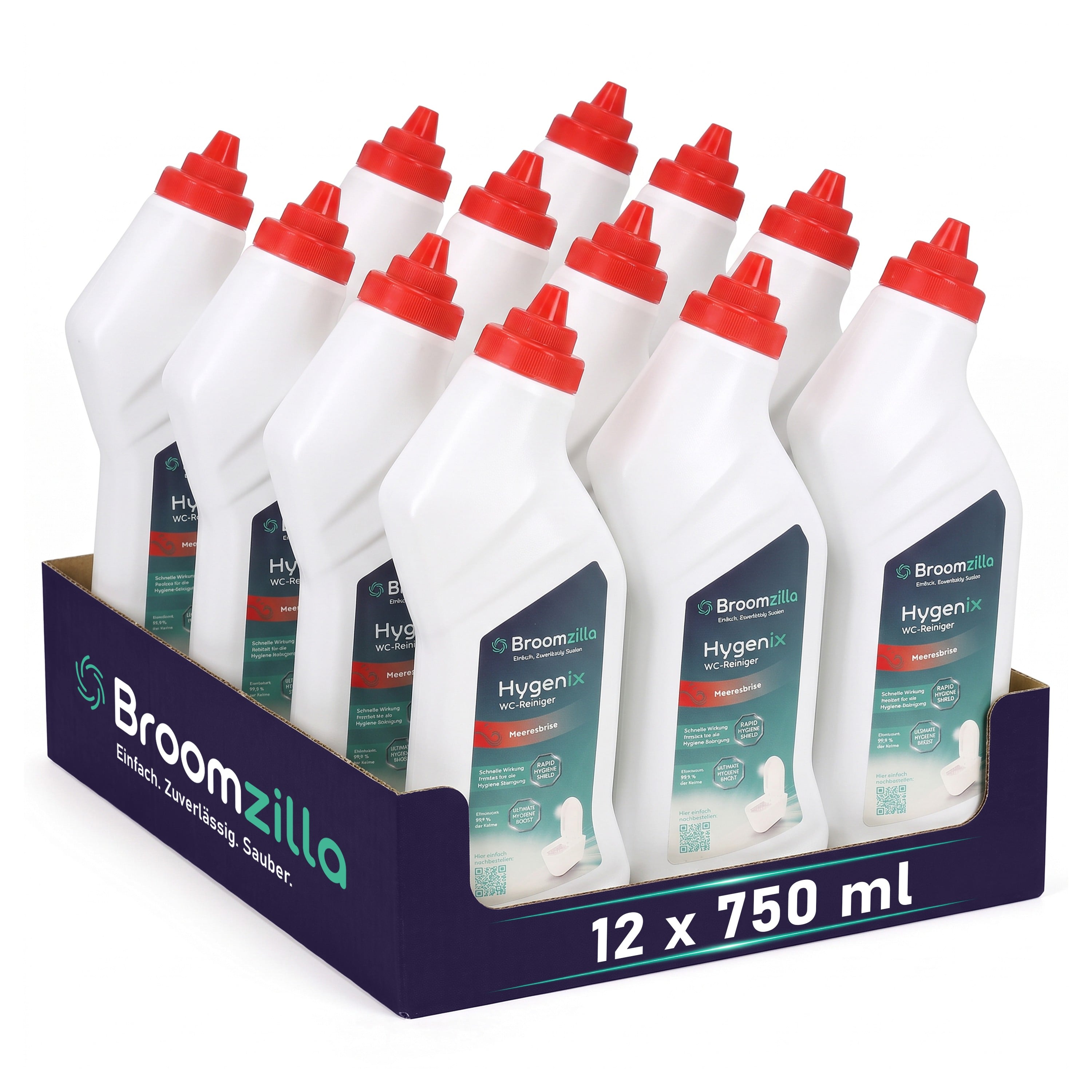 Broomzilla Fresh WC-Reiniger Flüssig Ocean Fresh 750 ml (12-Pack)