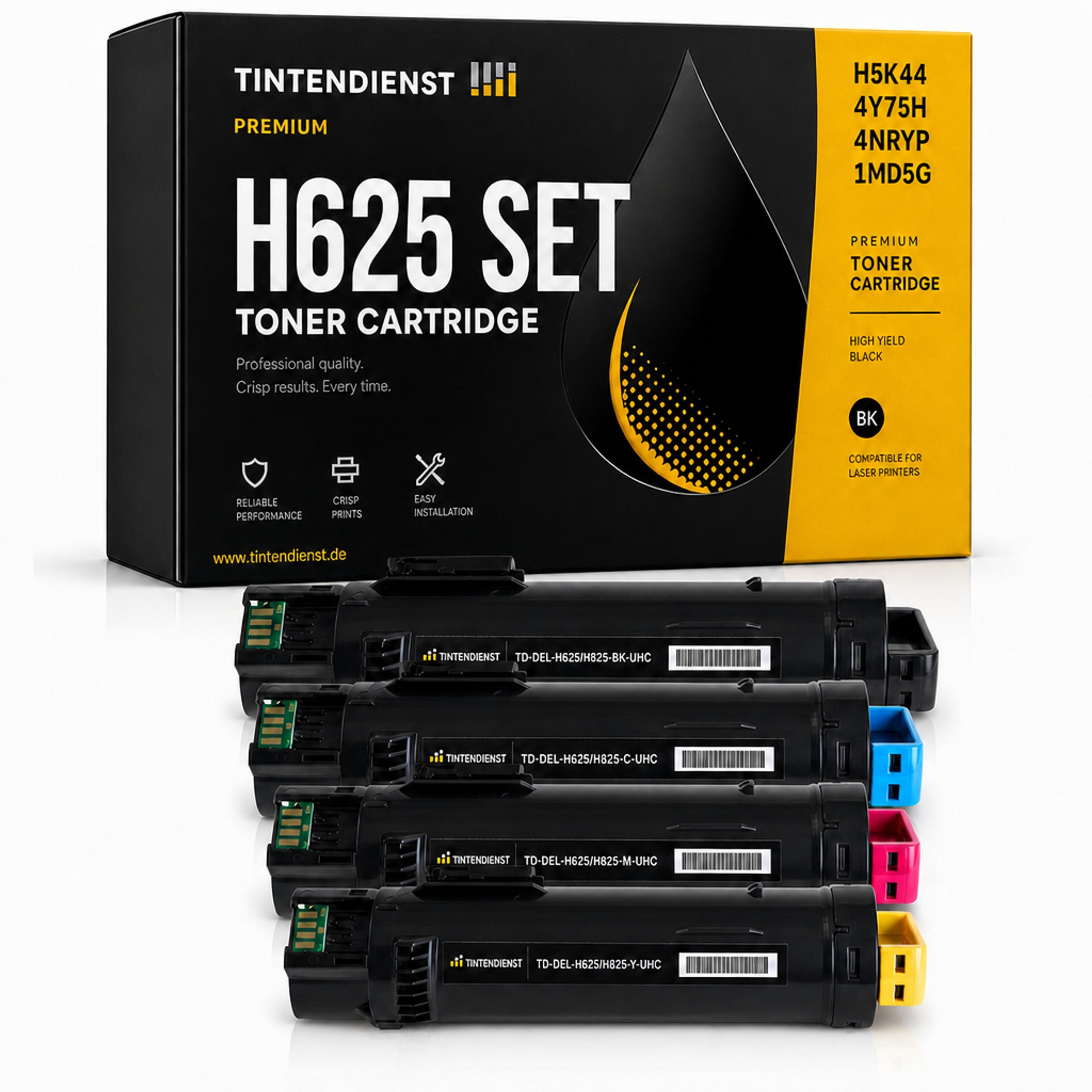 Set kompatibel zu Dell 593-BBSC, 4 Toner