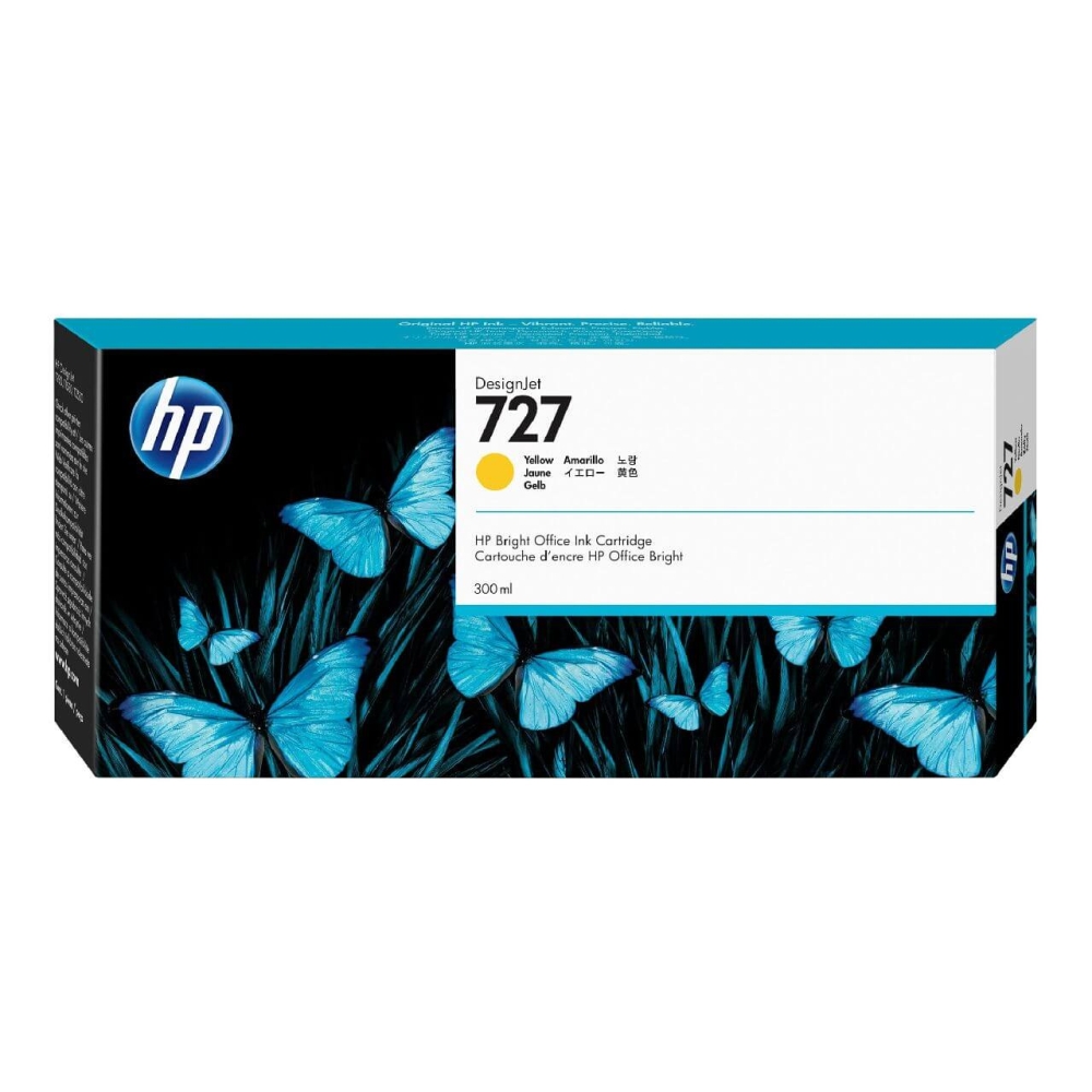 Original HP Tintenpatrone F9J78A / 727 Gelb