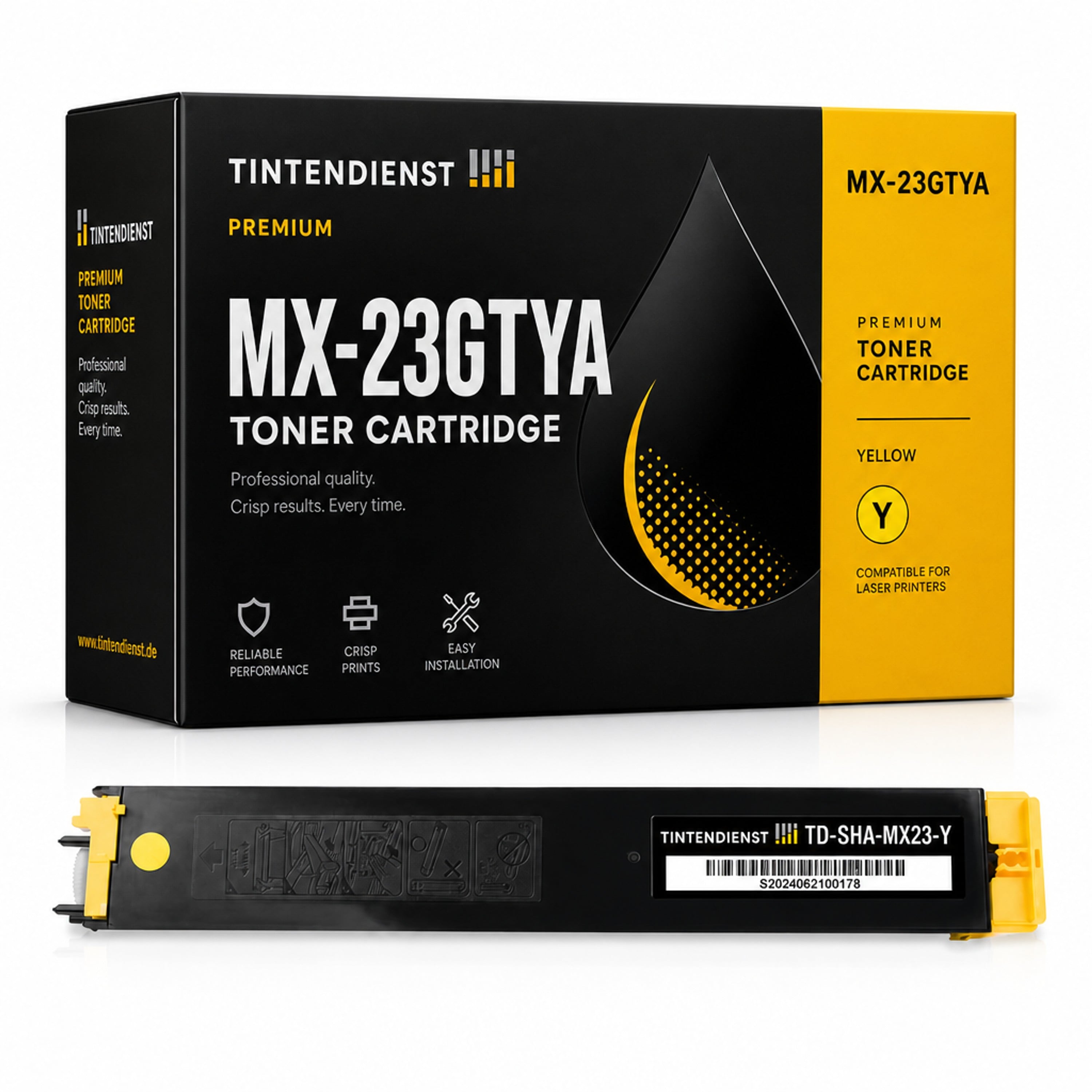 Toner kompatibel zu Sharp MX-23GTYA, gelb