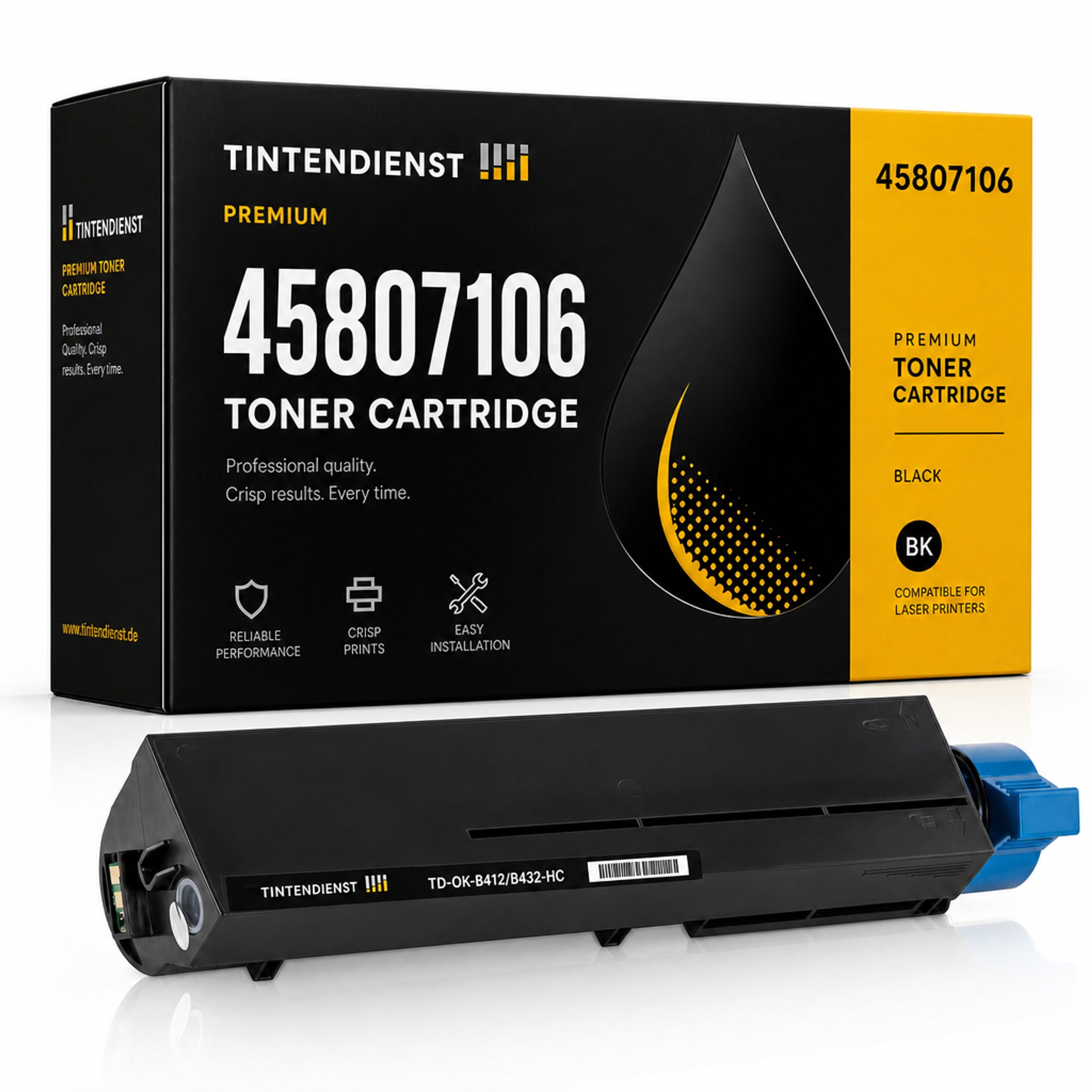 Toner kompatibel zu OKI 45807106, schwarz