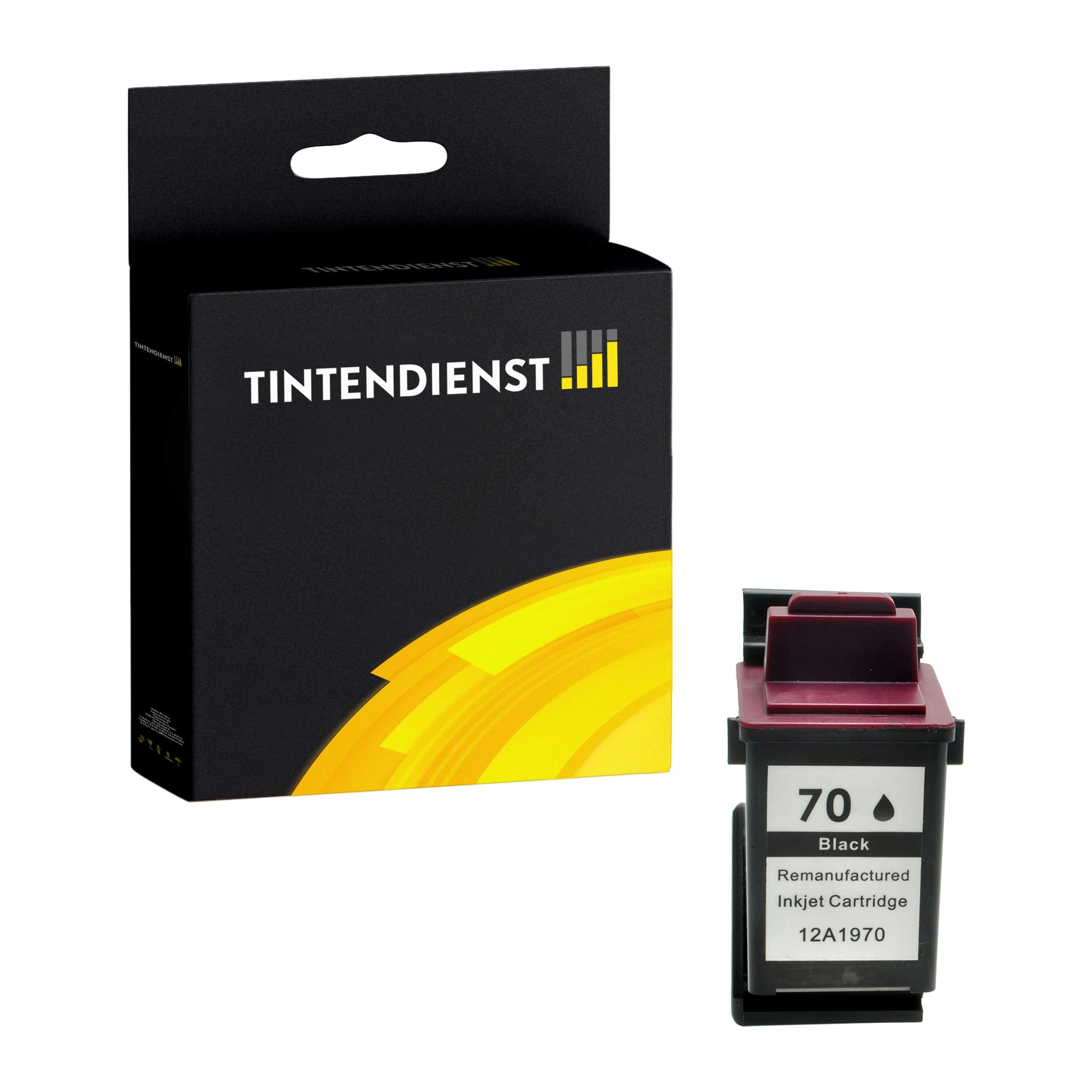 Tintendienst kompatibel für Lexmark Tintenpatrone 12A1970E / 70 Schwarz