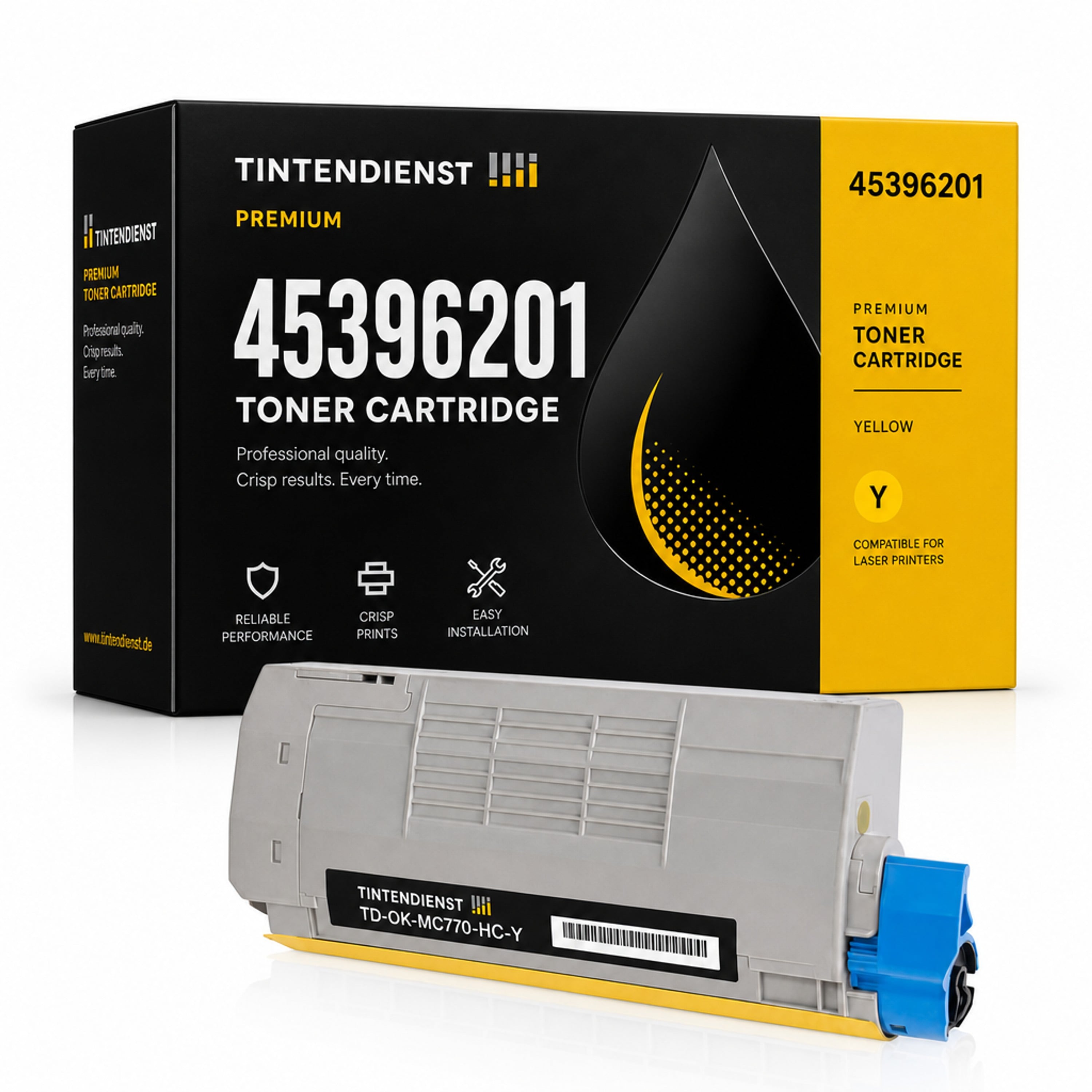 Toner kompatibel zu OKI 45396201, gelb