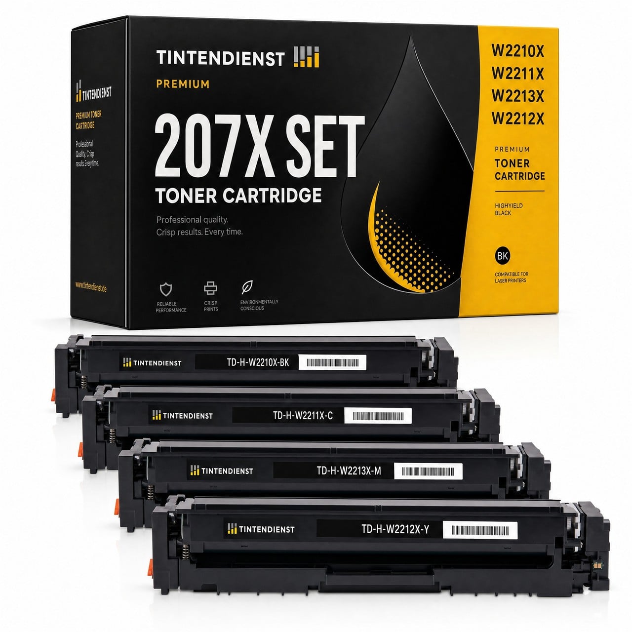 Tintendienst Set 4 Toner für HP W2210X-W2213X