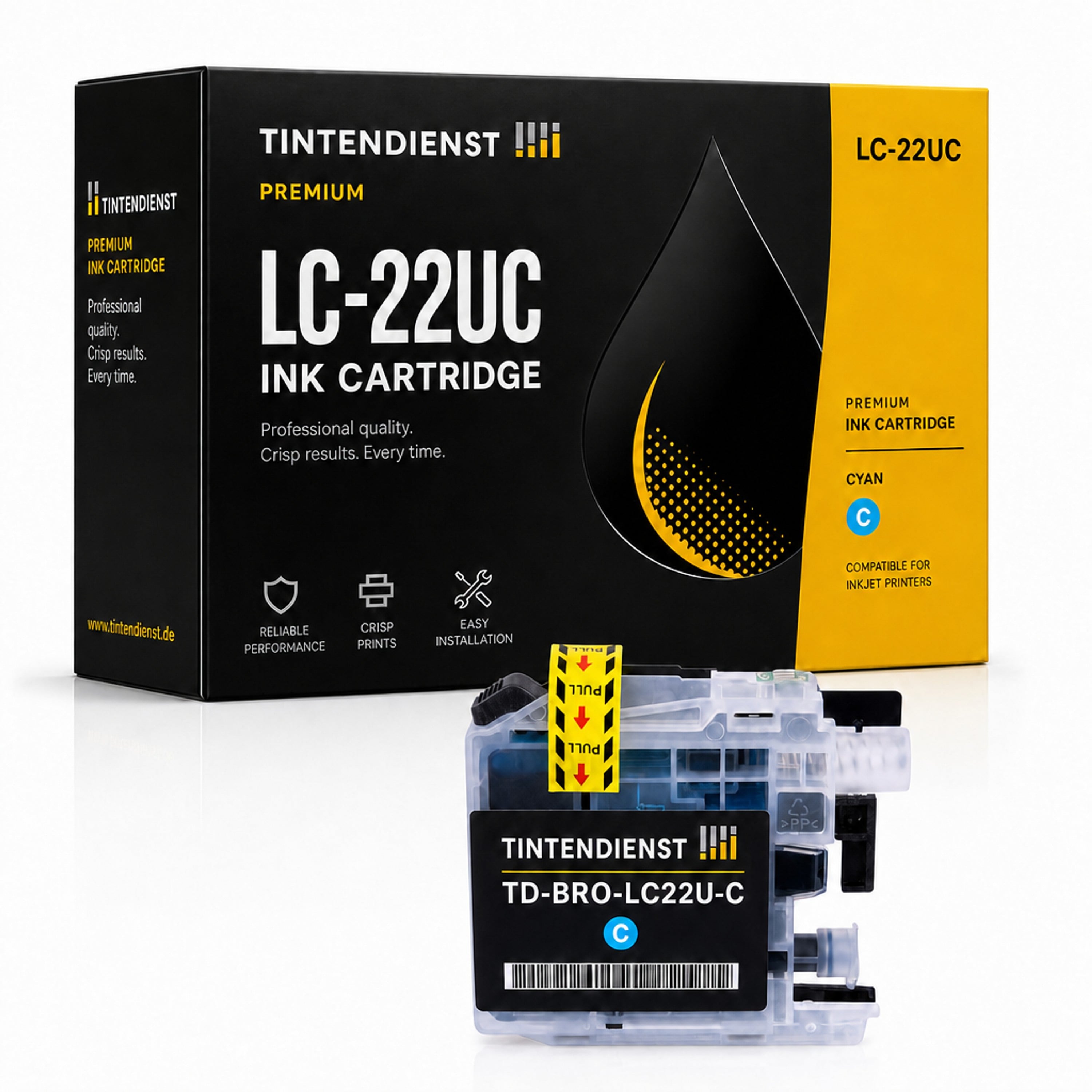 Druckerpatrone kompatibel zu Brother LC-22UC, cyan