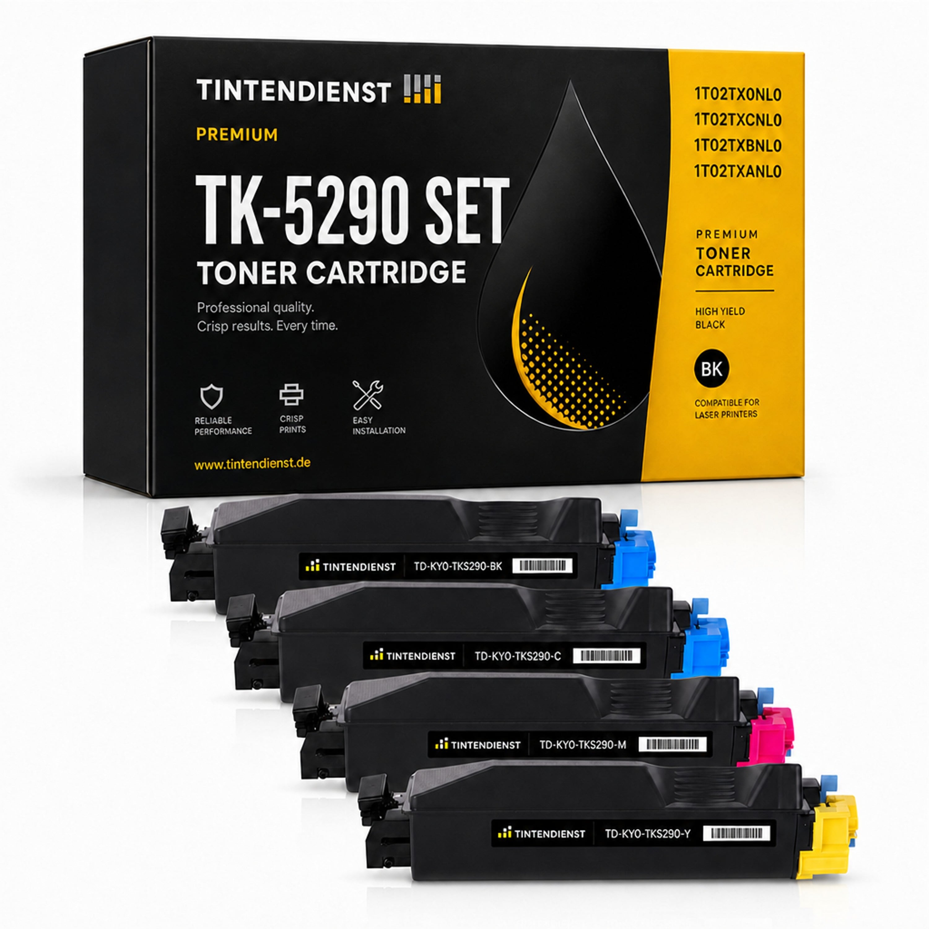Set kompatibel zu Kyocera 1T02TX0NL0, 4 Toner