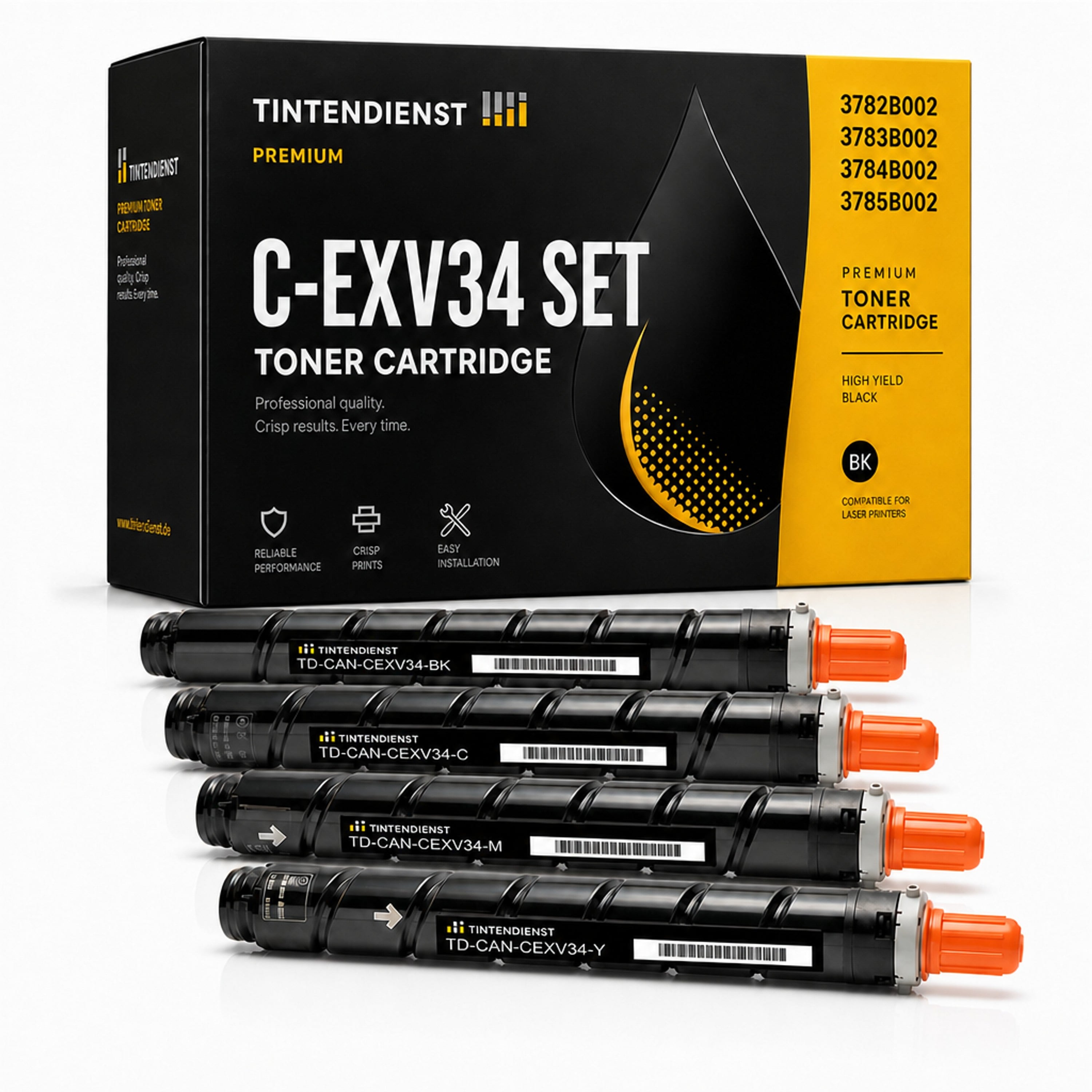 Set kompatibel zu Canon 3782B002, 4 Toner