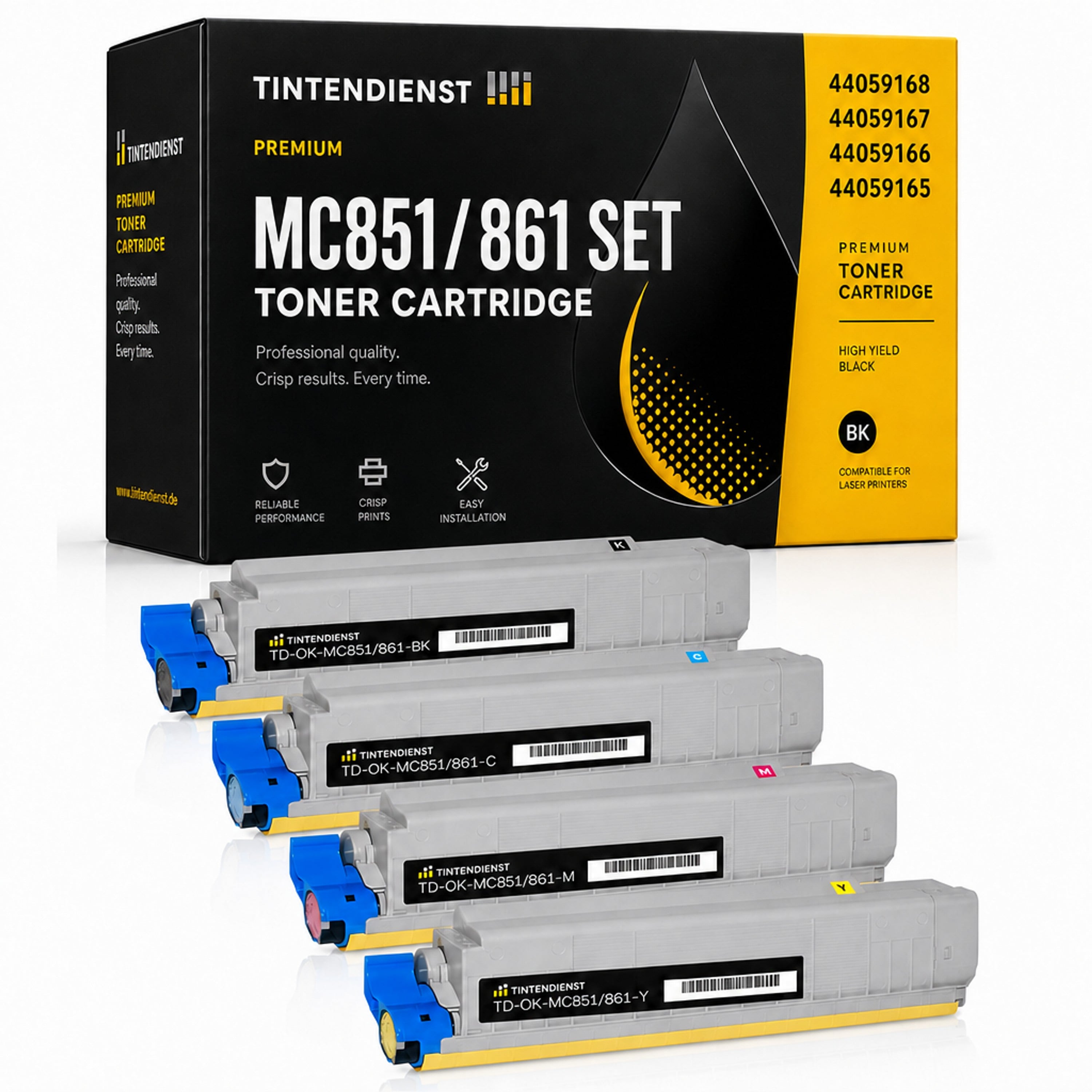 Set kompatibel zu OKI 44059168, 4 Toner